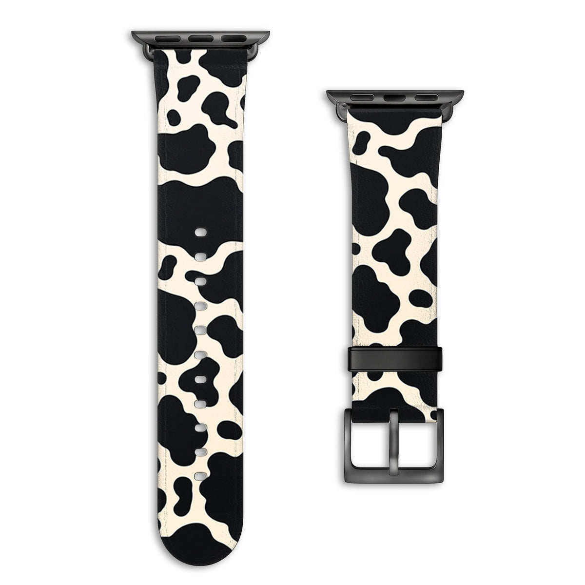Holly - Apple Watch Armband 38/40/41/42mm 38 40 41 42mm Matt Schwarz NALIA Kunstleder Armband