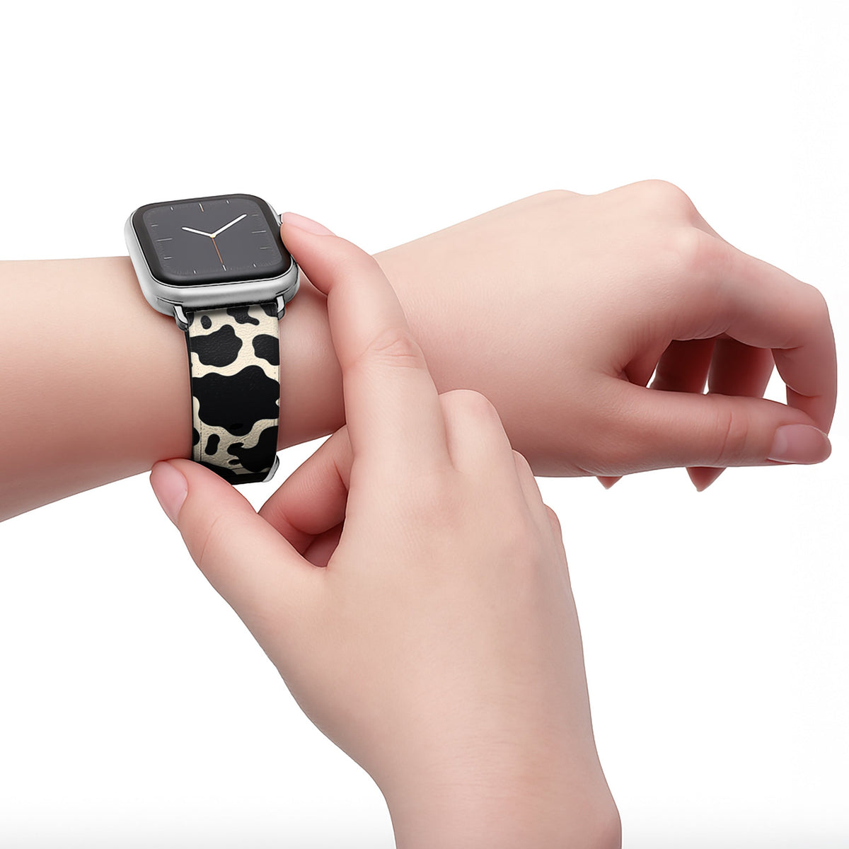 Holly - Apple Watch Armband 38/40/41/42mm 38 40 41 42mm Matt Silber NALIA Kunstleder Armband