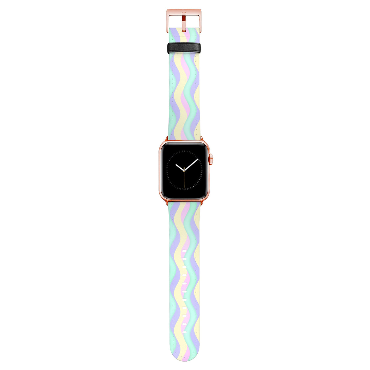 Curves - Apple Watch Armband 44-49mm & 42 (Serie 1-3) 44-49mm & 42 (Serie 1-3) Matt Rose Gold NALIA Kunstleder Armband