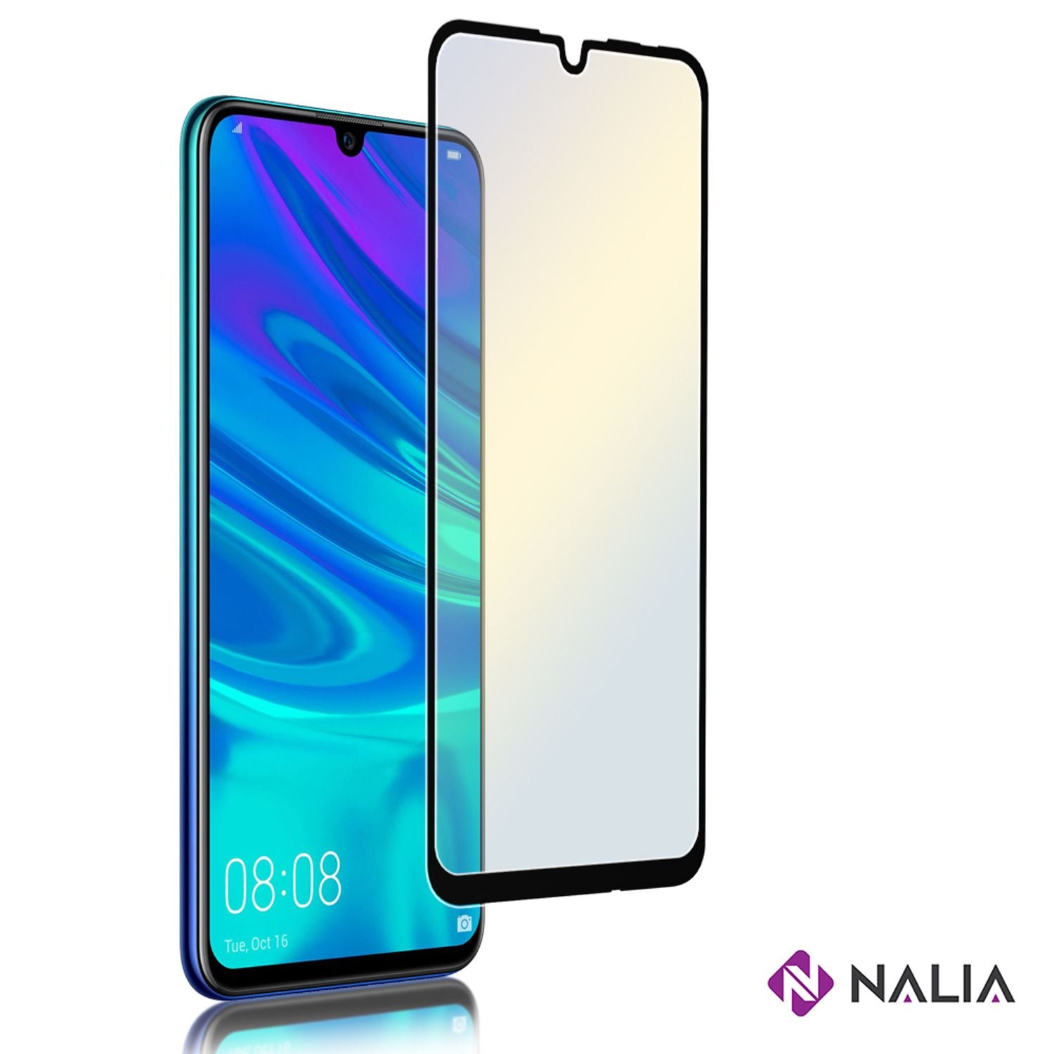 NALIA Schutz Glas für Huawei P smart 2019, 9H Full Cover Display Panzer Folie Default Title NALIA