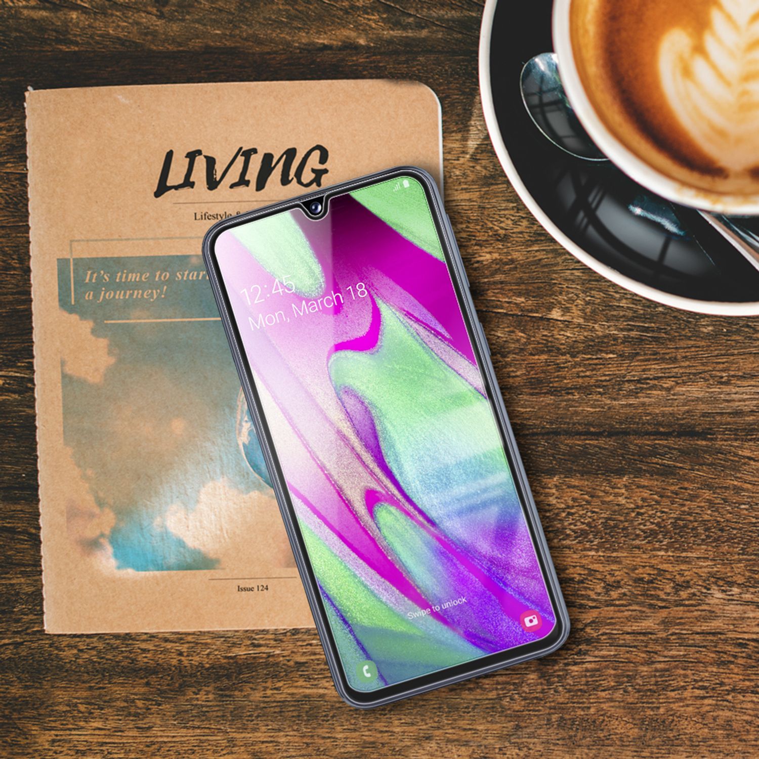 NALIA 2x Schutz Glas für Samsung Galaxy A40, 9H Full Cover Display Panzer Folie Default Title NALIA