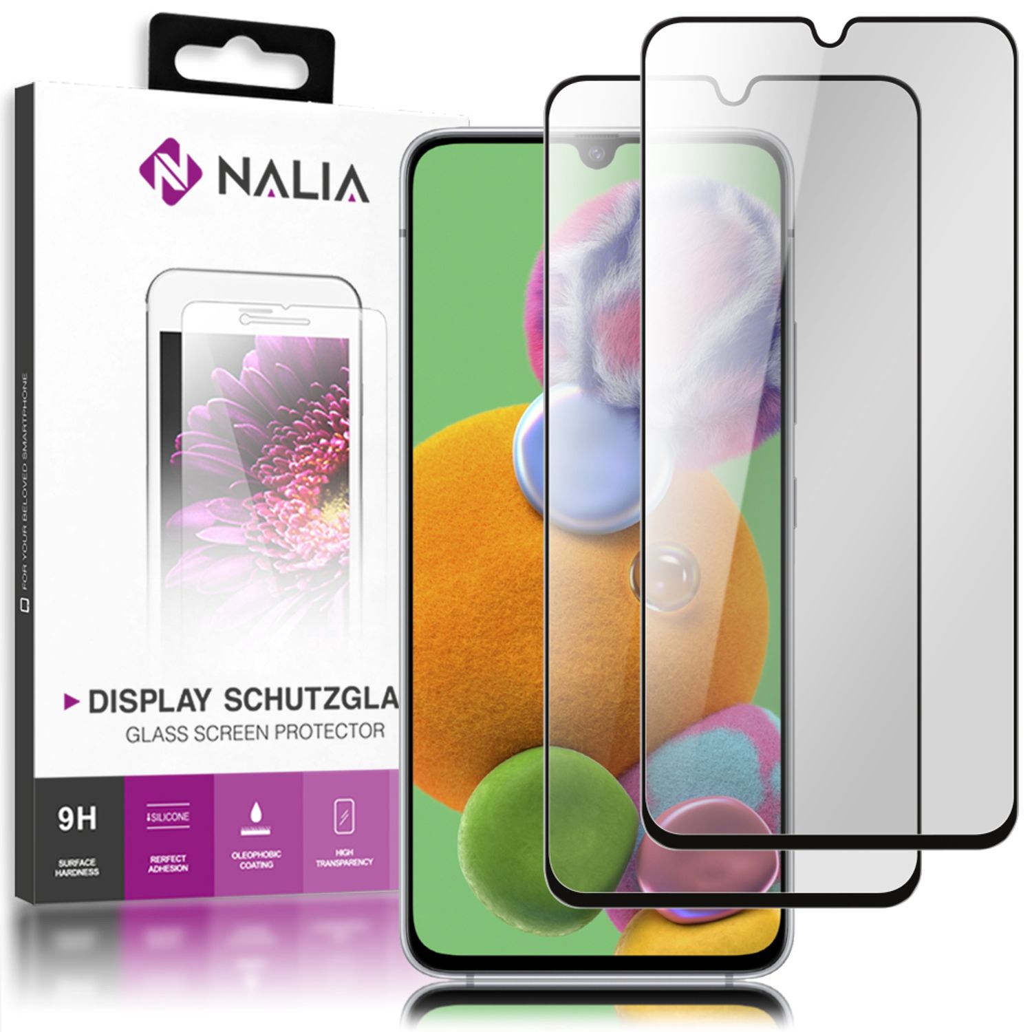NALIA (2-Pack) Schutzglas für Samsung Galaxy A90 5G Glas, 9H Display Schutz Default Title NALIA