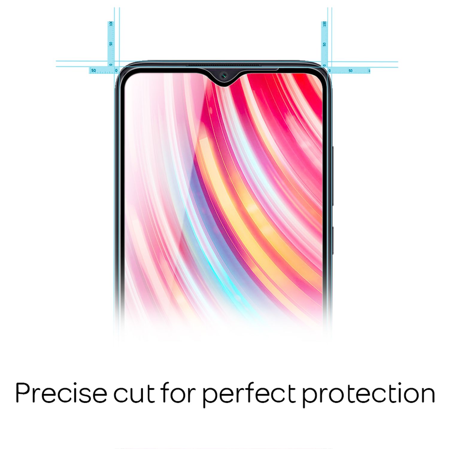 NALIA (2-Pack) Schutzglas für Xiaomi Redmi Note 8 Pro Glas Screen Display Schutz Default Title NALIA