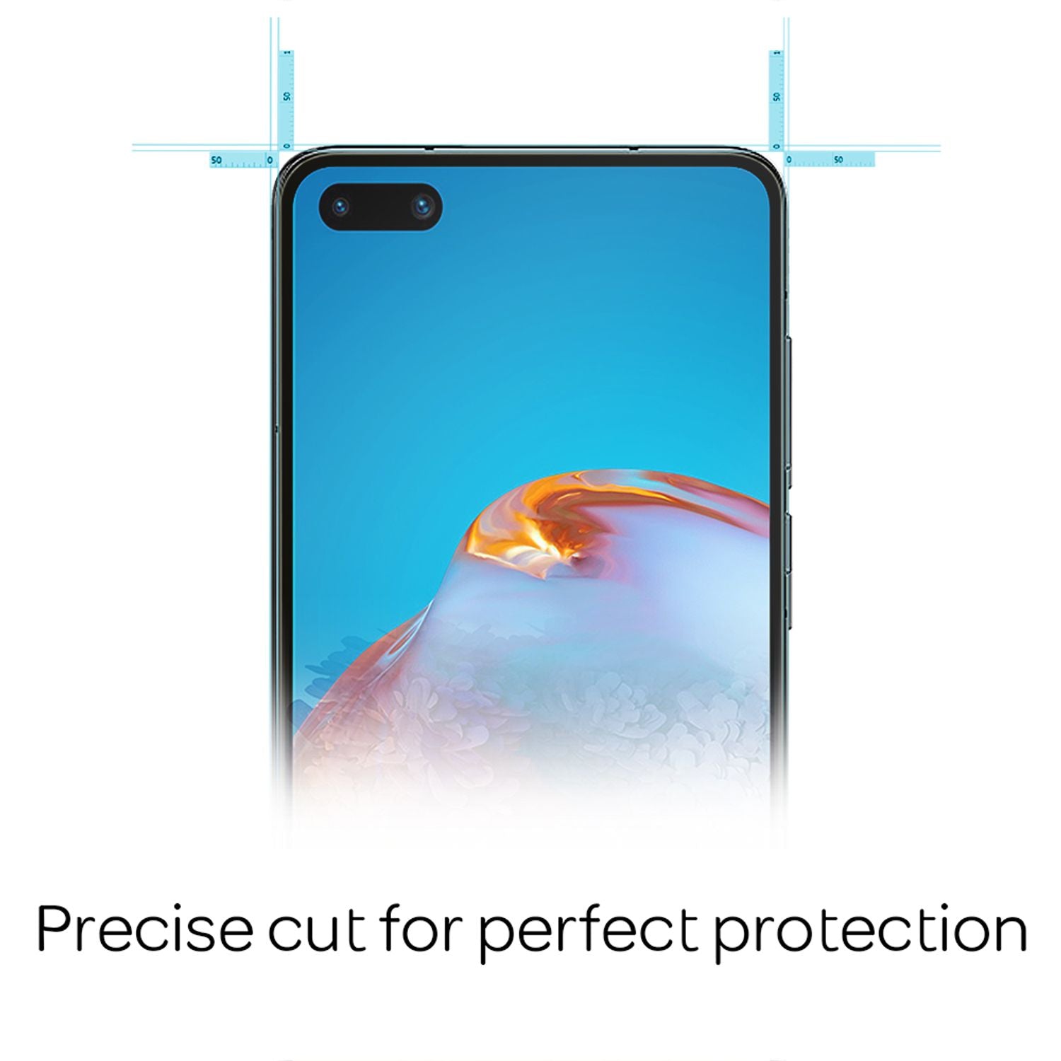 NALIA 2x Schutz Glas für Huawei P40, 9H Full Cover Handy Display Folie LCD Film Default Title NALIA