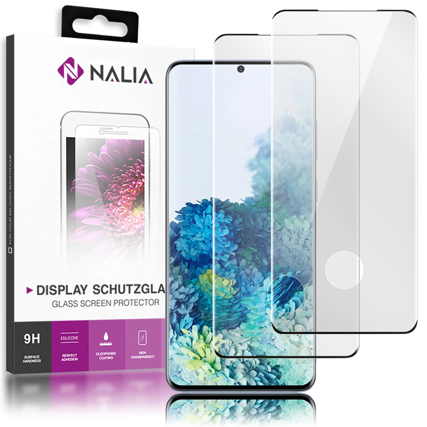 NALIA Schutz Glas für Samsung Galaxy S20 Plus, 9H Full Cover Handy Display Folie Default Title NALIA GlasSchutz