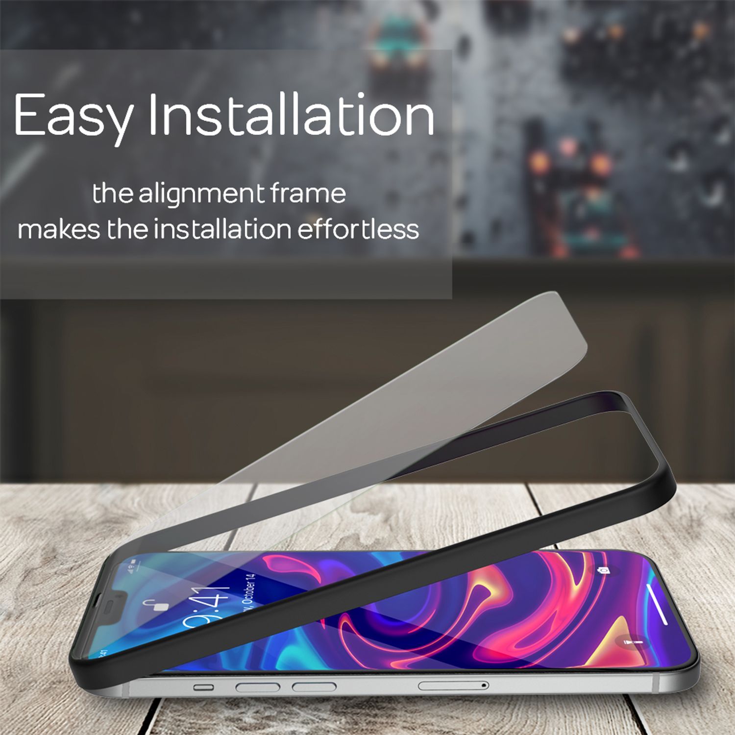 NALIA 4x Schutzglas & Schablone - Set für iPhone 12 Pro Max, Displayschutz Glas