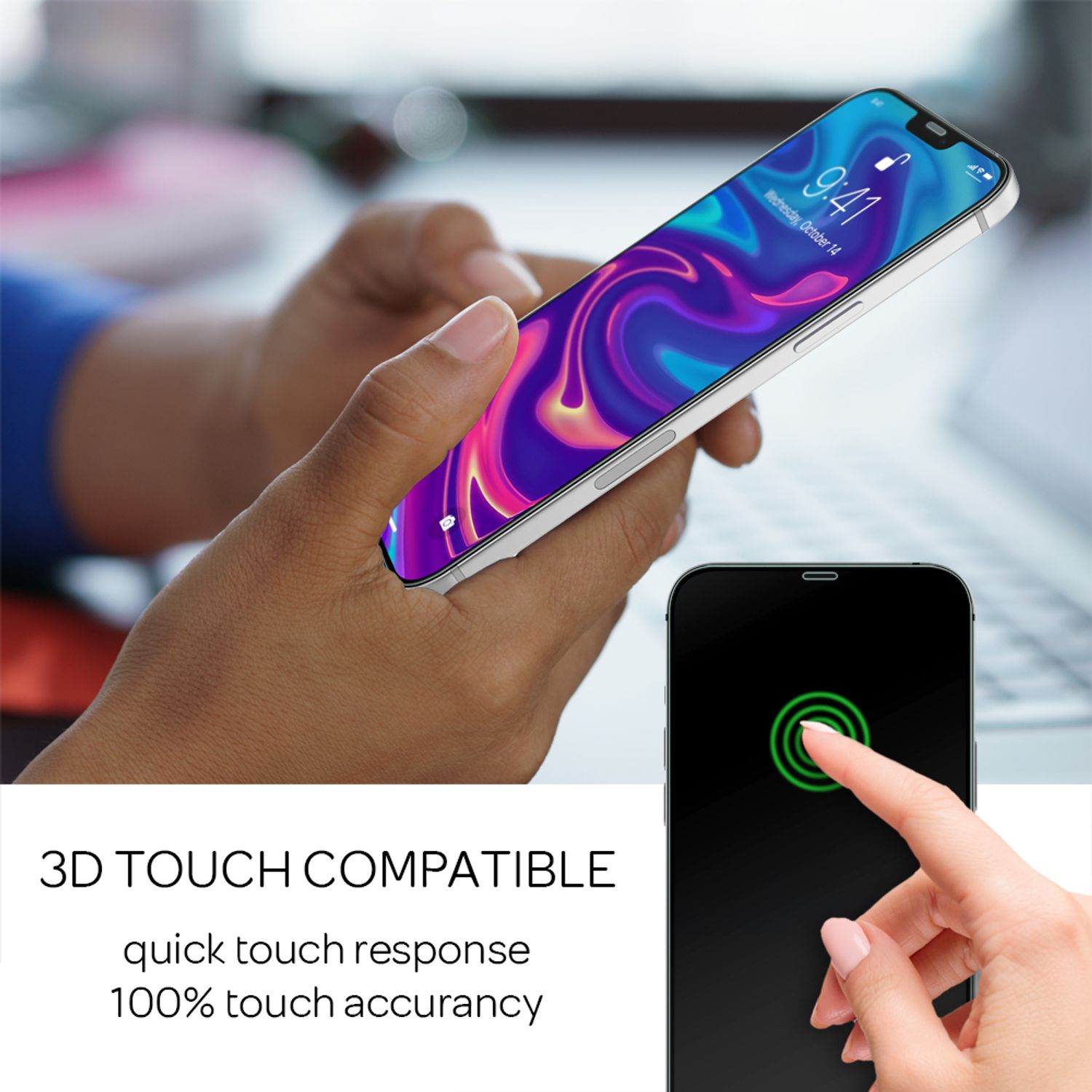 NALIA 4x Schutzglas & Schablone - Set für iPhone 12 Pro Max, Displayschutz Glas