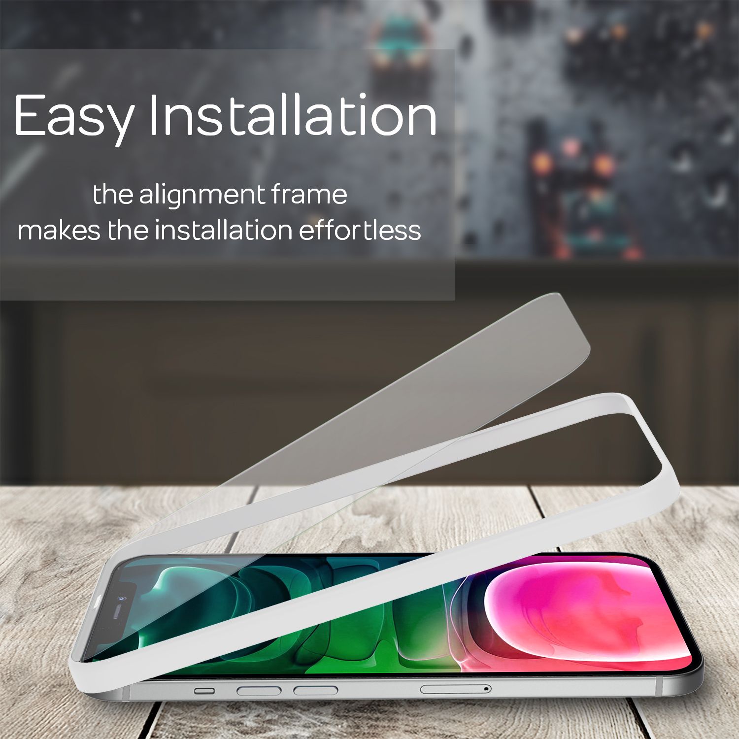 NALIA 4x Schutzglas & Schablone - Set für iPhone 13 / 13 Pro, Displayschutz Glas Default Title NALIA GlasSchutz