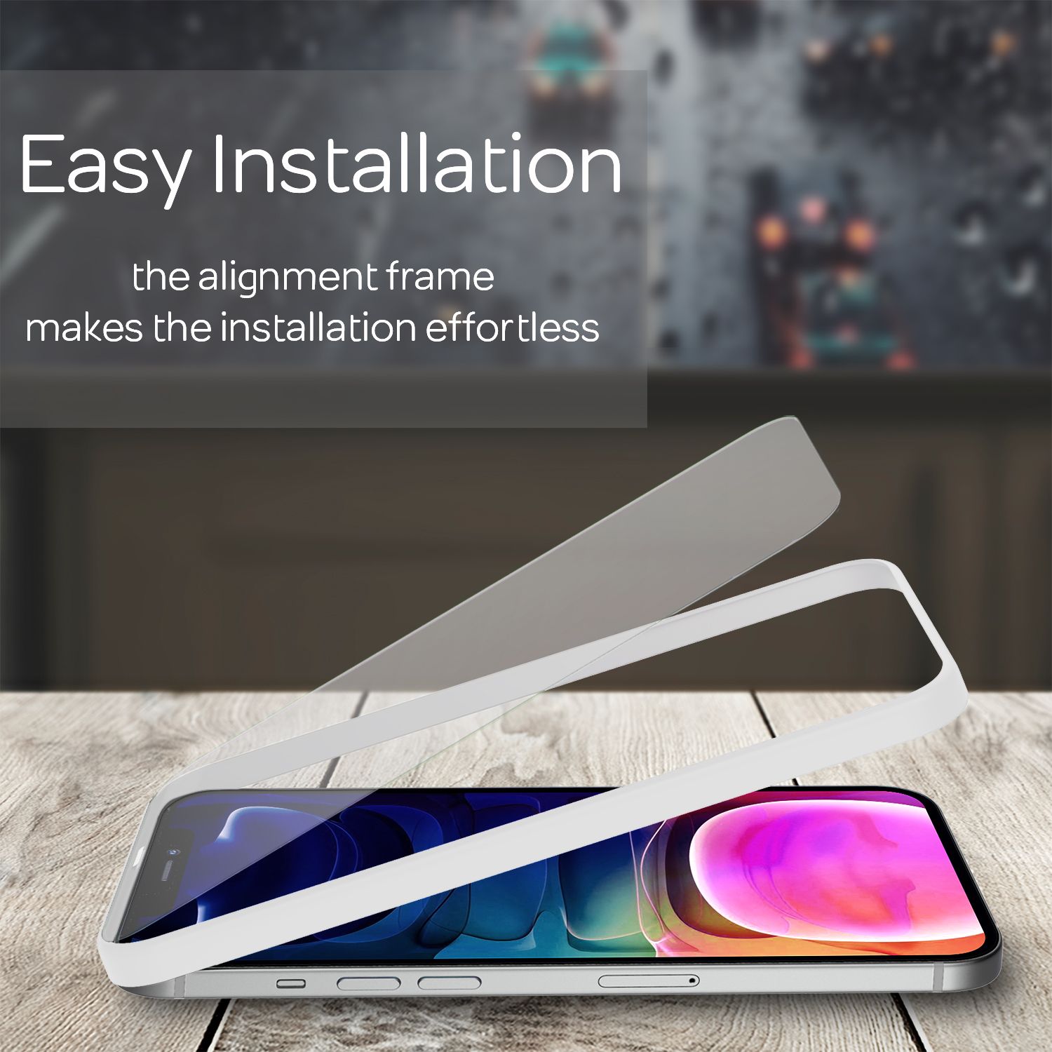 NALIA 4x Schutzglas & Schablone - Set für iPhone 13 Pro Max, Displayschutz Glas