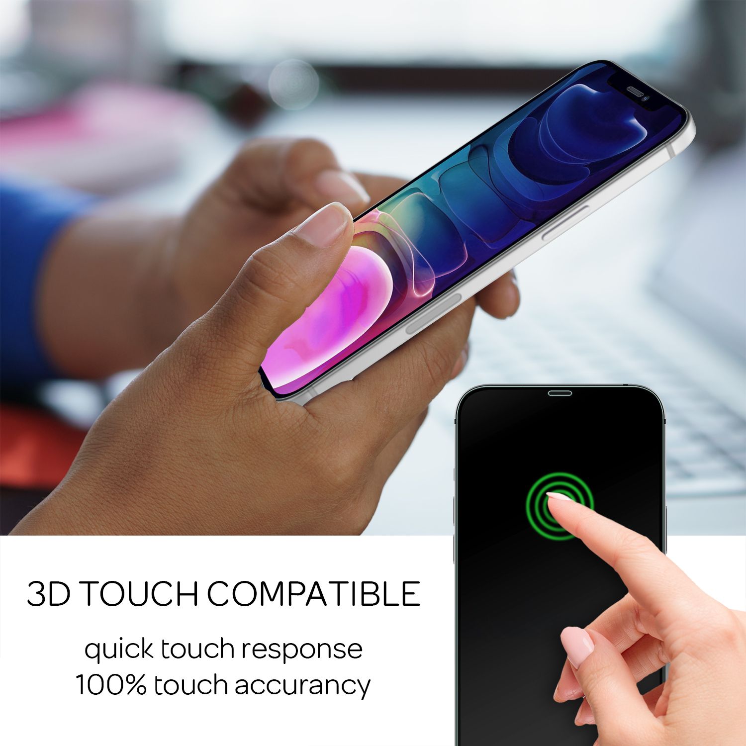 NALIA 4x Schutzglas & Schablone - Set für iPhone 13 Pro Max, Displayschutz Glas