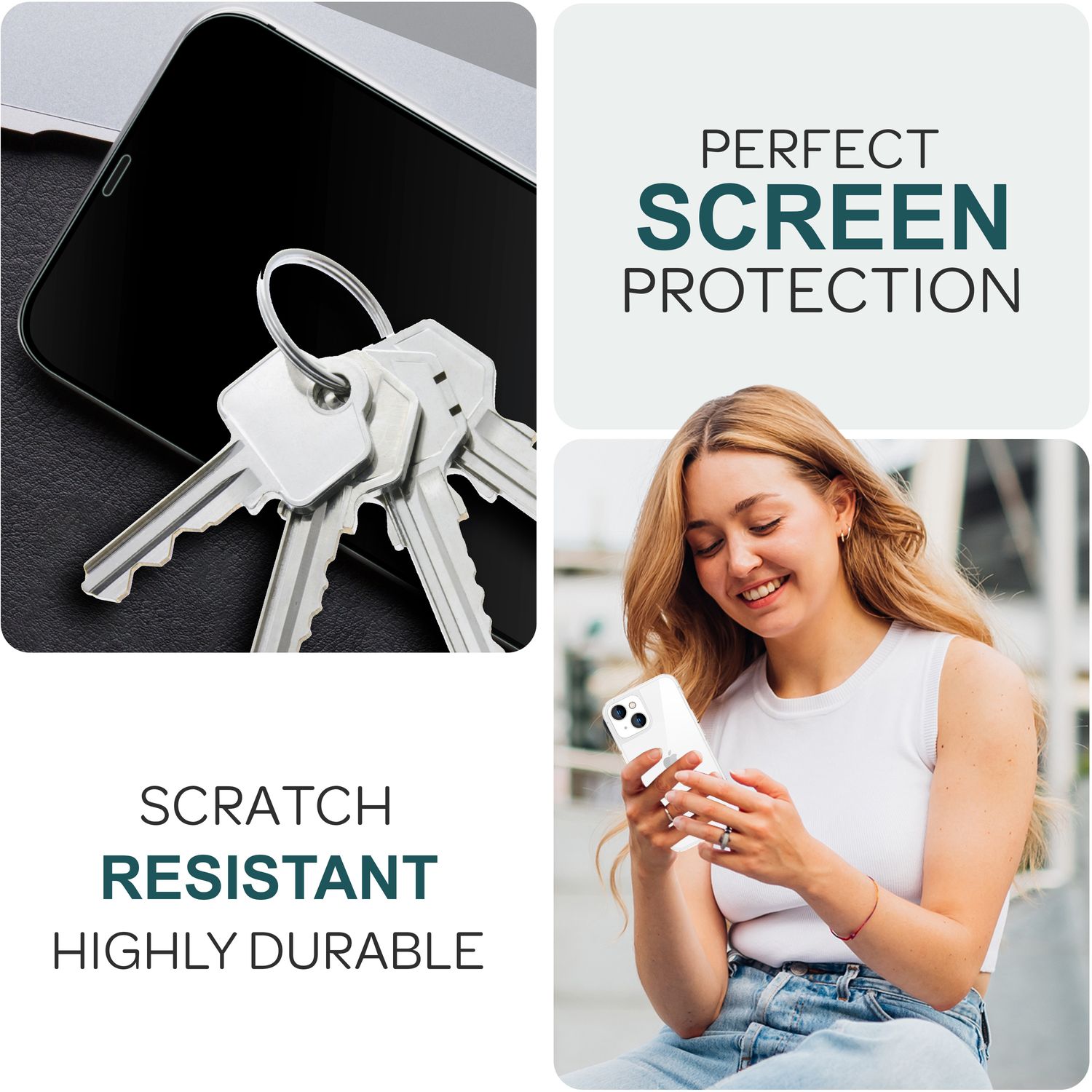 2x Schutzglas mit Applikator für iPhone 15 Full Cover Display Schutz Glas Folie Default Title NALIA GlasSchutz