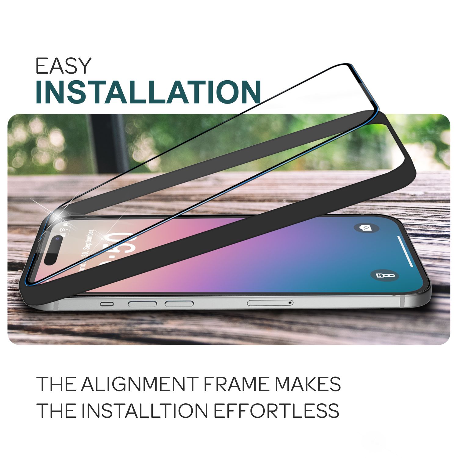 2x Schutzglas mit Applikator für iPhone 15 Plus Full Display Schutz Glas Folie Default Title NALIA GlasSchutz