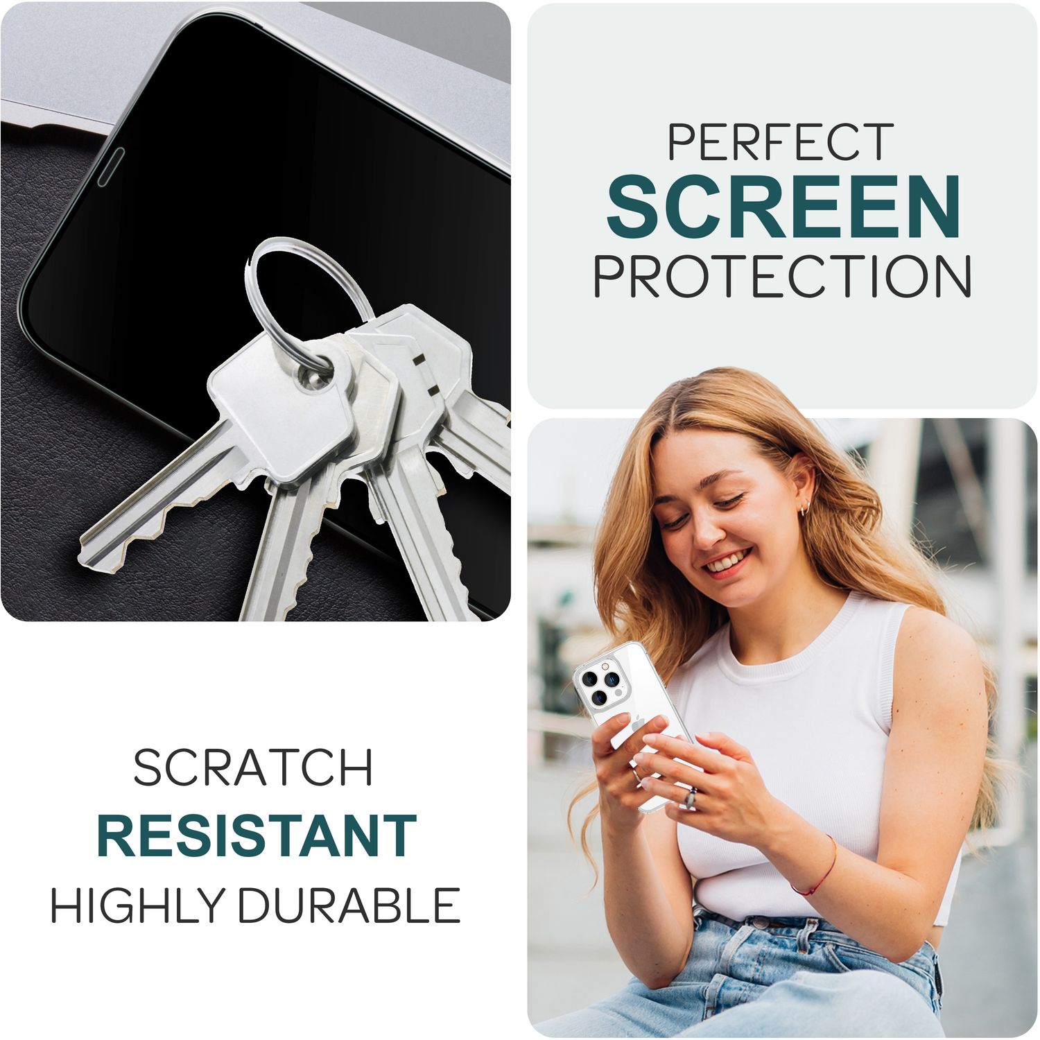 2x Schutzglas mit Applikator für iPhone 15 Pro Max 9H Display Schutz Glas Folie Default Title NALIA GlasSchutz