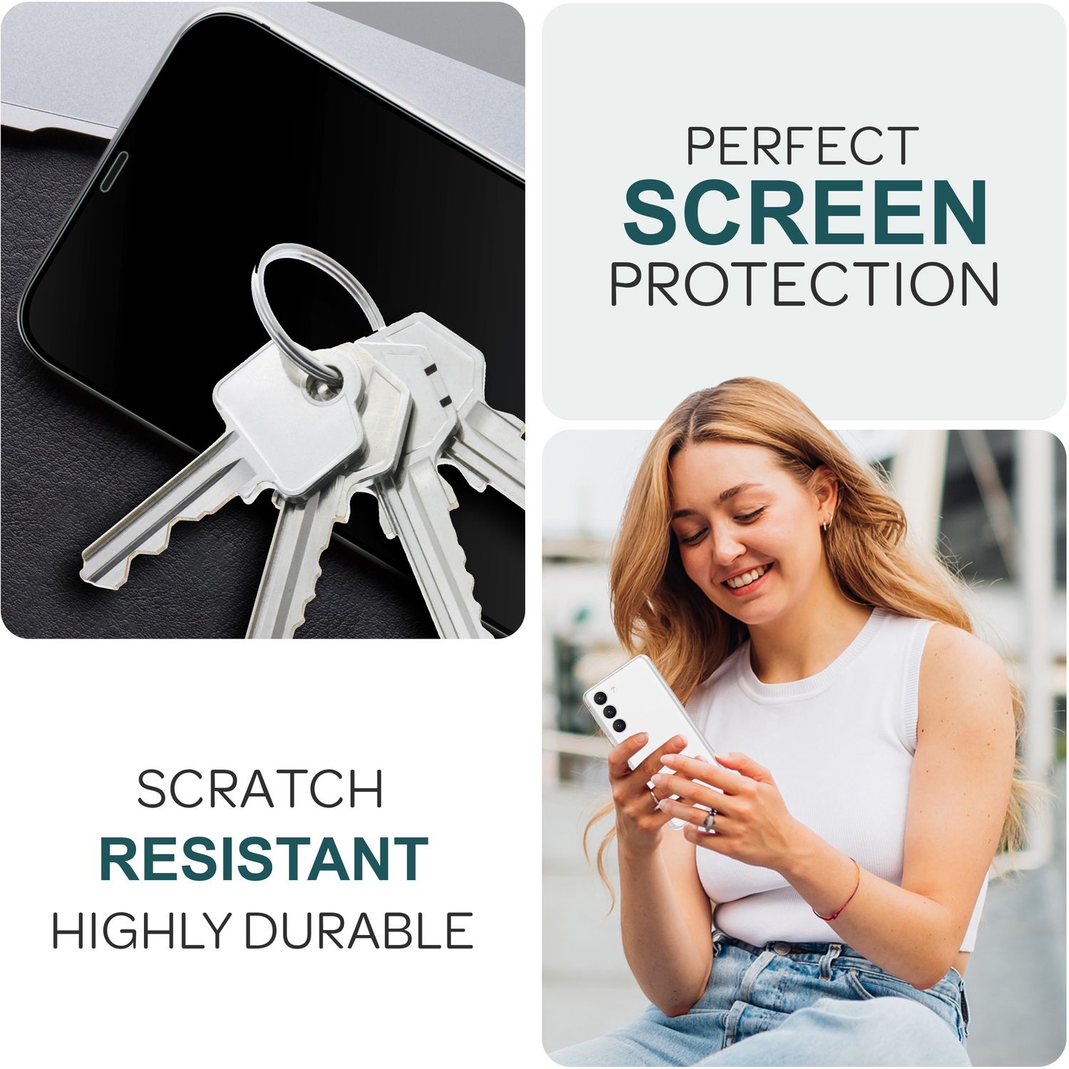 NALIA Set 2x Schutzglas & 1x Applikator für Samsung Galaxy S24 Glas, Klarer Displayschutz & Schablone, 9H Glasfolie Default Title NALIA GlasSchutz