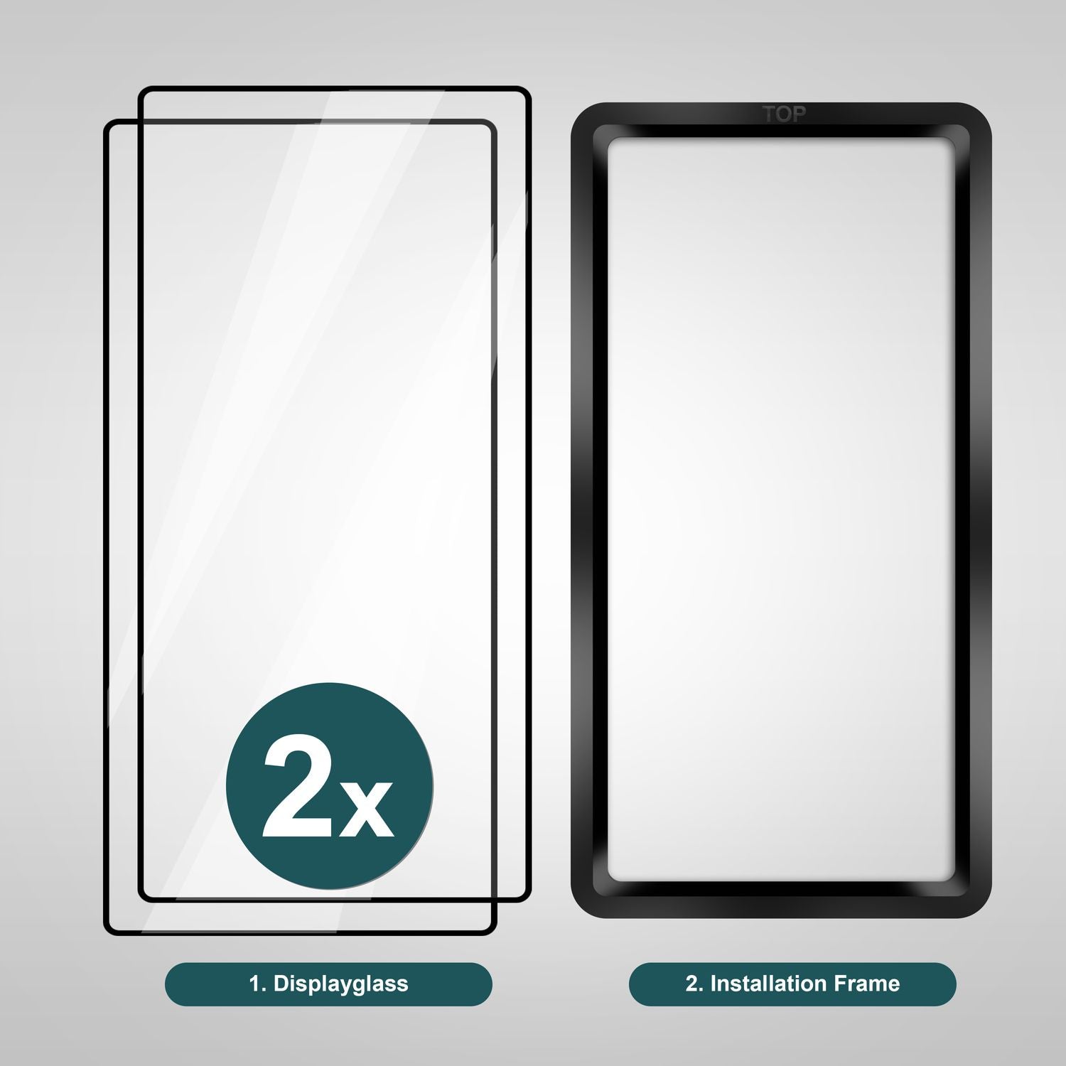 NALIA Set 2x Schutzglas & 1x Applikator für Samsung Galaxy S24 Ultra Glas, Klarer Displayschutz & Schablone, 9H Glasfilm Default Title NALIA GlasSchutz