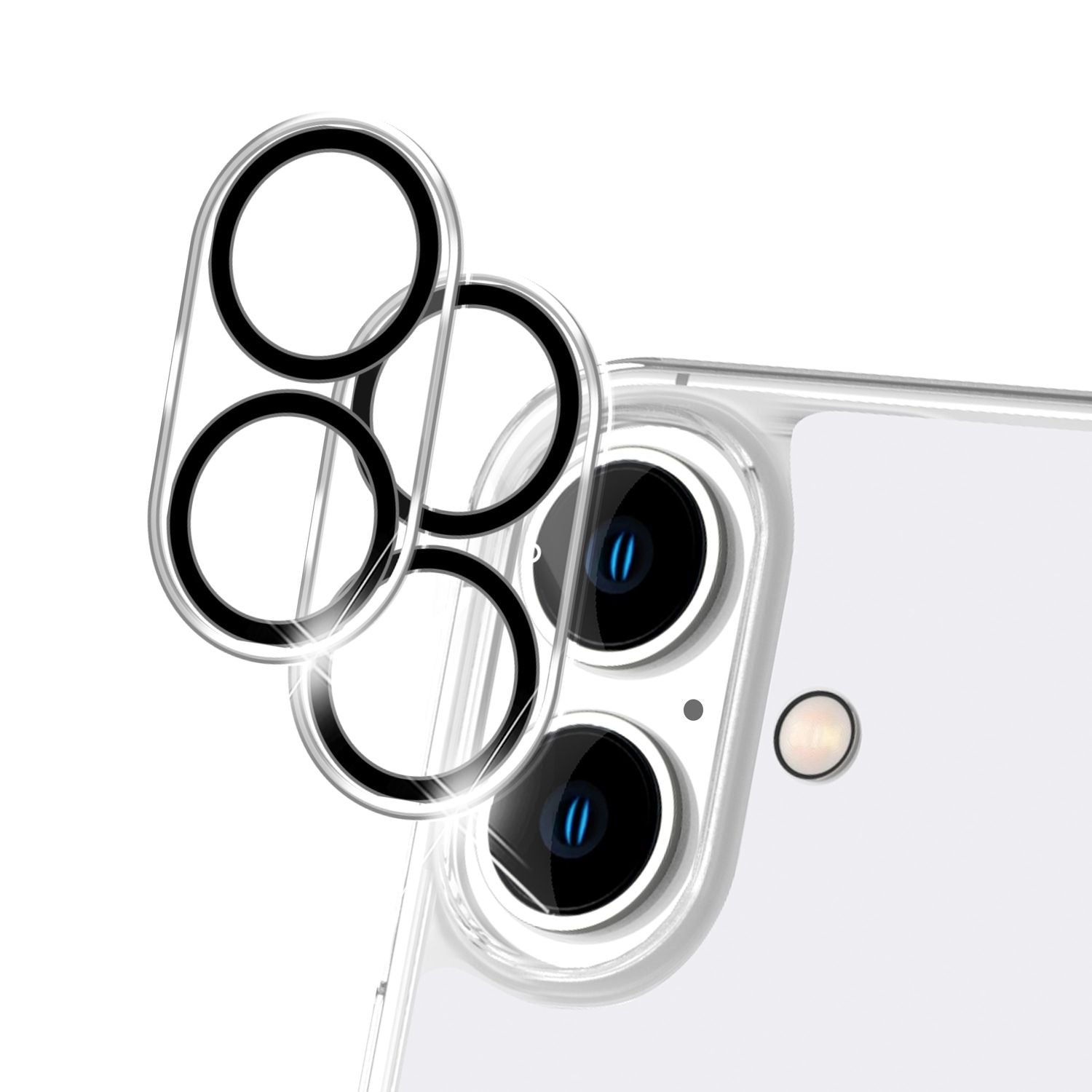 NALIA 2x Kamera Schutzglas für iPhone 16, Klarer Linsenschutz für Rückkamera, Transparenter Kameraschutz, Kameraglas Default Title NALIA GlasSchutz