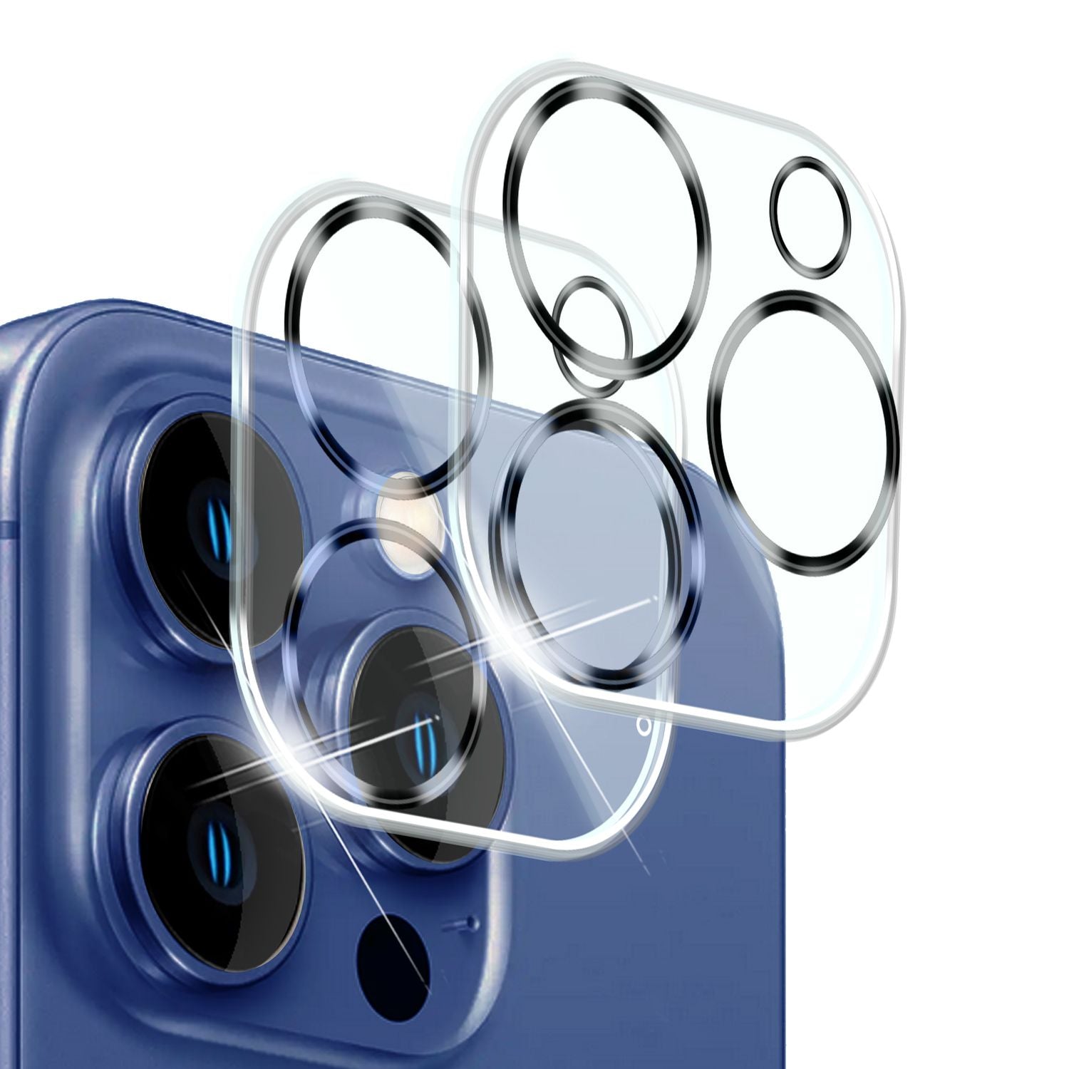 NALIA 2x Kamera Schutzglas für iPhone 16 Pro Max, Transparenter Linsenschutz für Rückkamera, Kameraschutz, Kameraglas Default Title NALIA GlasSchutz