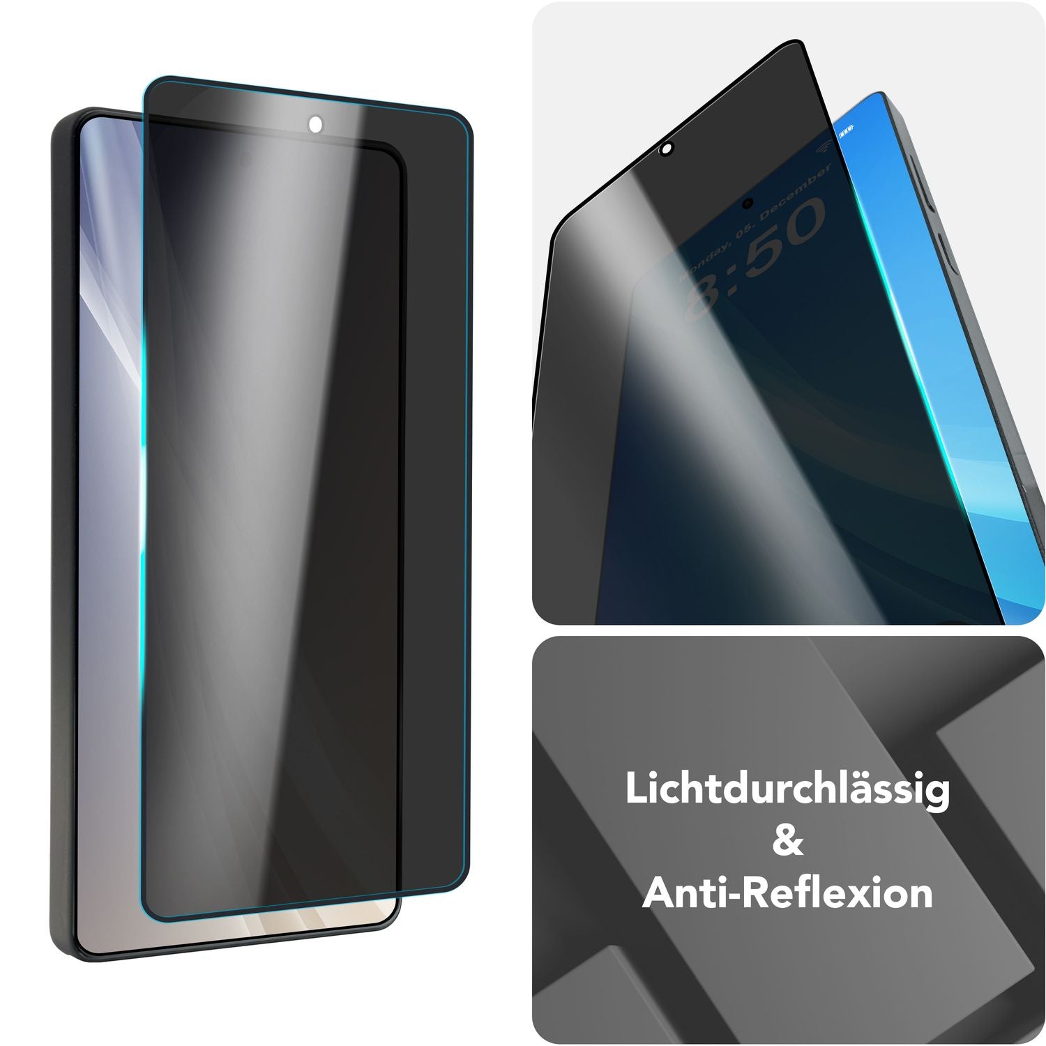 NALIA AntiSpyX für Samsung Galaxy S25 Ultra Glas, Privacy Schutzglas mit Positionierungshilfe zur Installation, Anti-Spy Blickschutz Folie, Kratzfester Oleophober 9H Displayschutz Default Title NALIA GlasSchutz