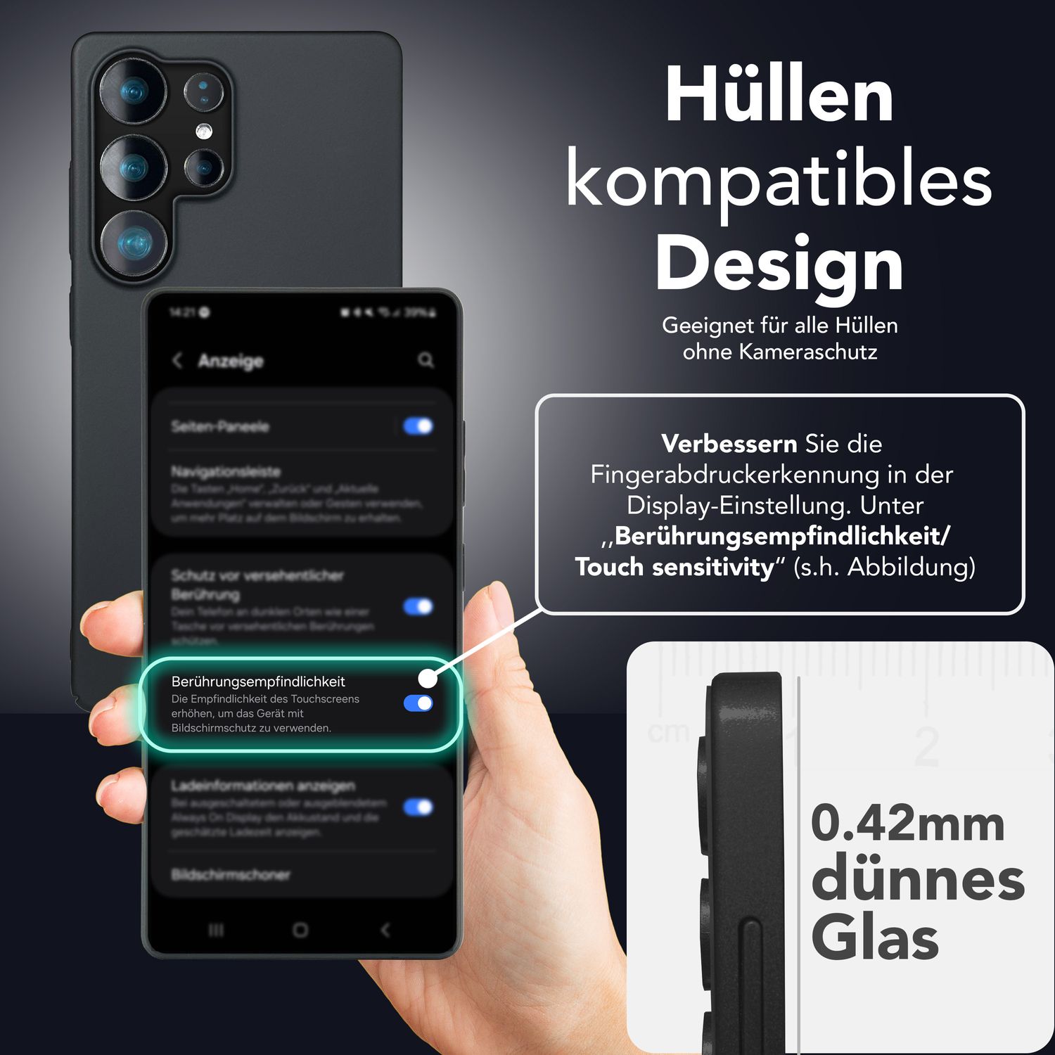 NALIA AntiSpyX für Samsung Galaxy S25 Ultra Glas, Privacy Schutzglas mit Positionierungshilfe zur Installation, Anti-Spy Blickschutz Folie, Kratzfester Oleophober 9H Displayschutz Default Title NALIA GlasSchutz