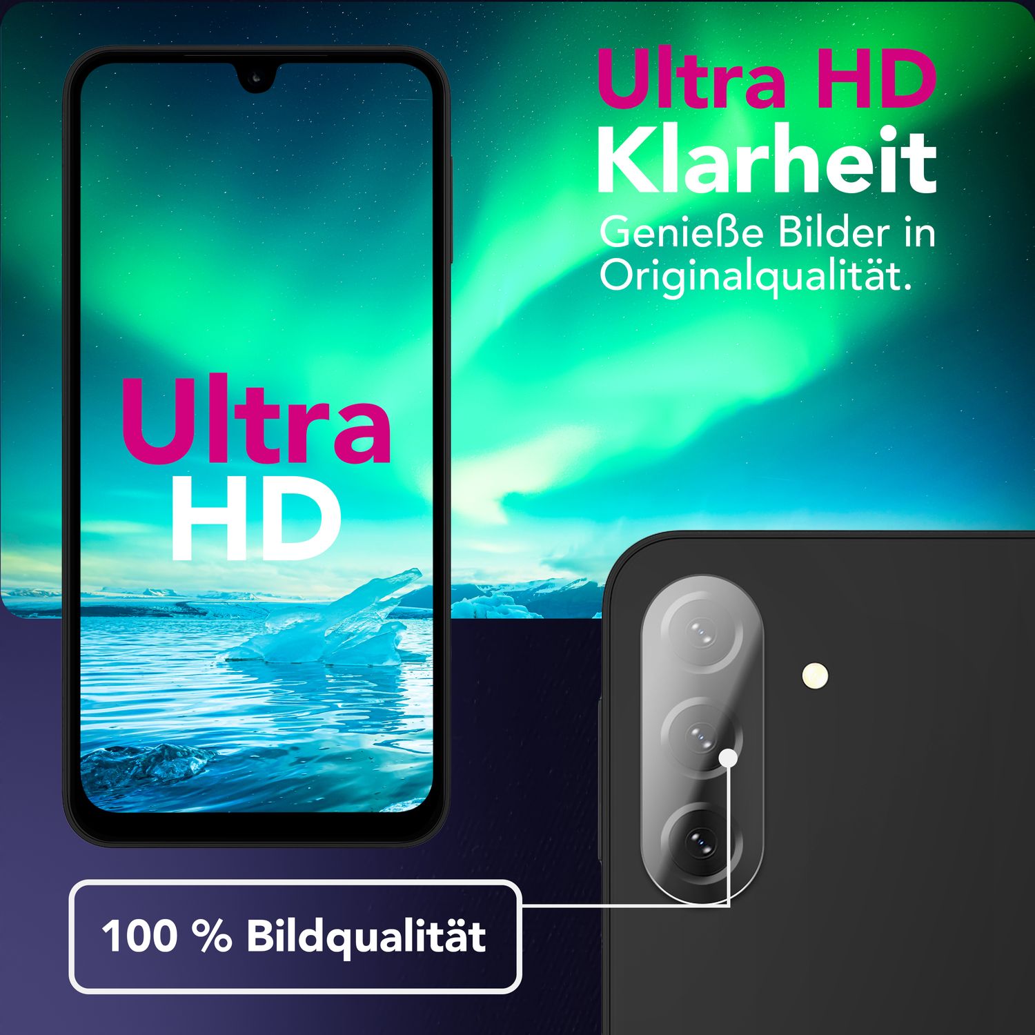 NALIA Focus.X2 MAX Kameraschutz für Samsung Galaxy A26 – 2x Kamera Schutzglas mit 9H Härte, Ultra-Klare Abdeckung für Rückkamera, Hüllenfreundlich, Anti-Fingerabdruck, Kratzfest Default Title NALIA GlasSchutz