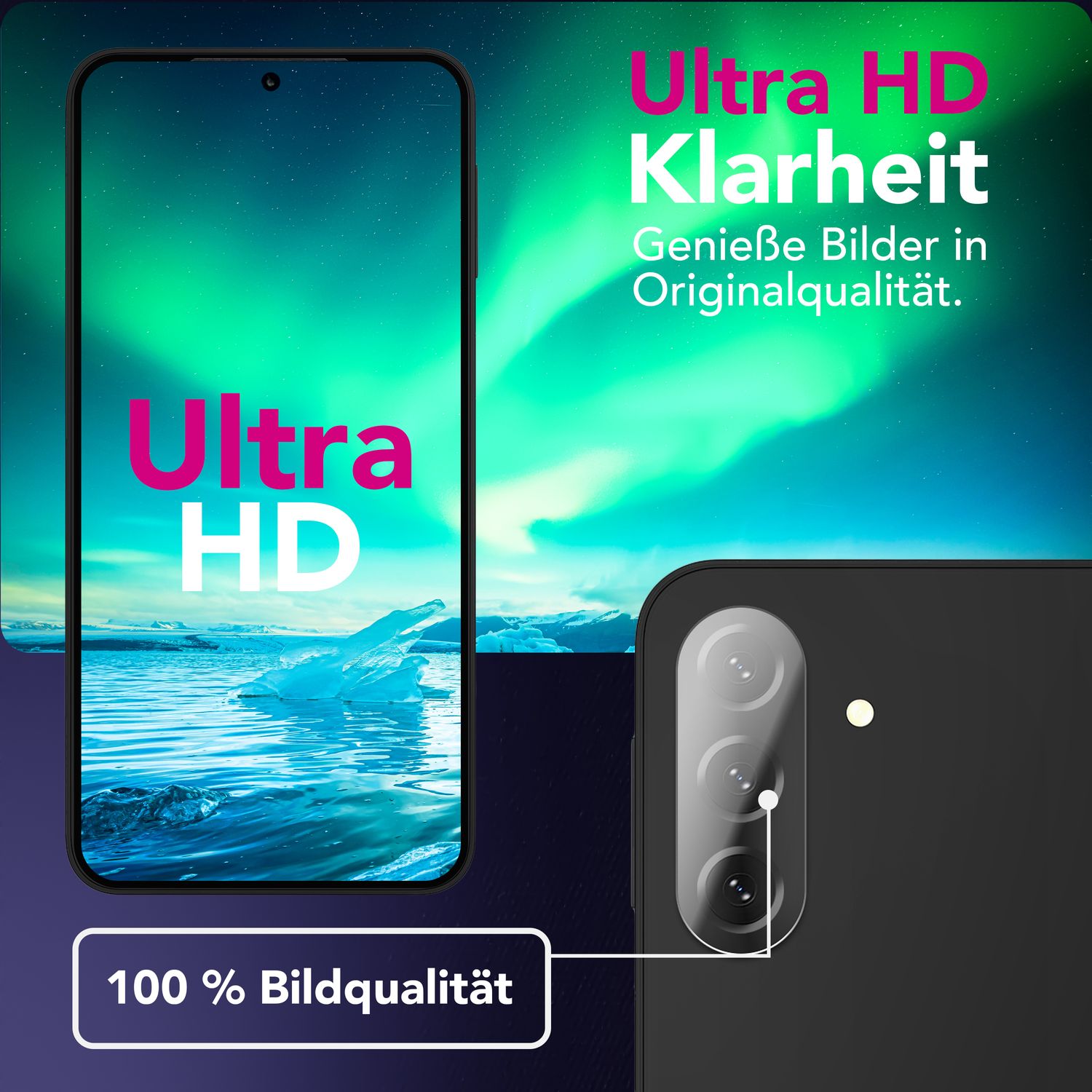 NALIA Focus.X2 MAX Kameraschutz für Samsung Galaxy A36 – 2x Kamera Schutzglas für Rückkamera, Ultra Transparent & Kratzresistent 9H, Passgenaue Abdeckung, Hüllen-kompatibel Default Title NALIA GlasSchutz