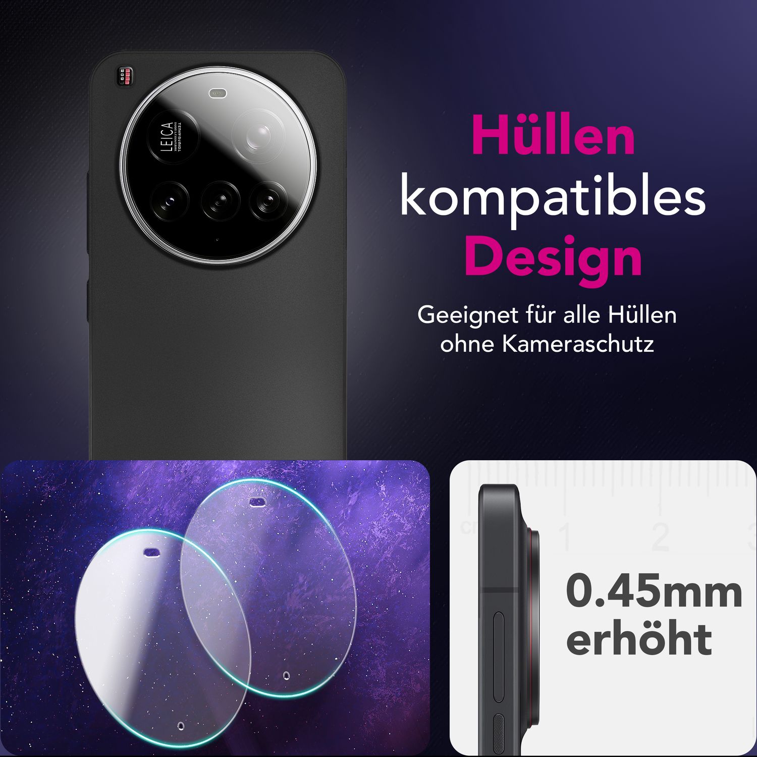 NALIA Focus.X2 MAX Kameraschutz für Xiaomi 15 Ultra – 2x Kamera Schutzglas für Rückkamera, Ultra-Klare 9H Abdeckung, Kratzfest, Passgenauer Objektiv-Schutz, Hüllen-freundlich Default Title NALIA GlasSchutz