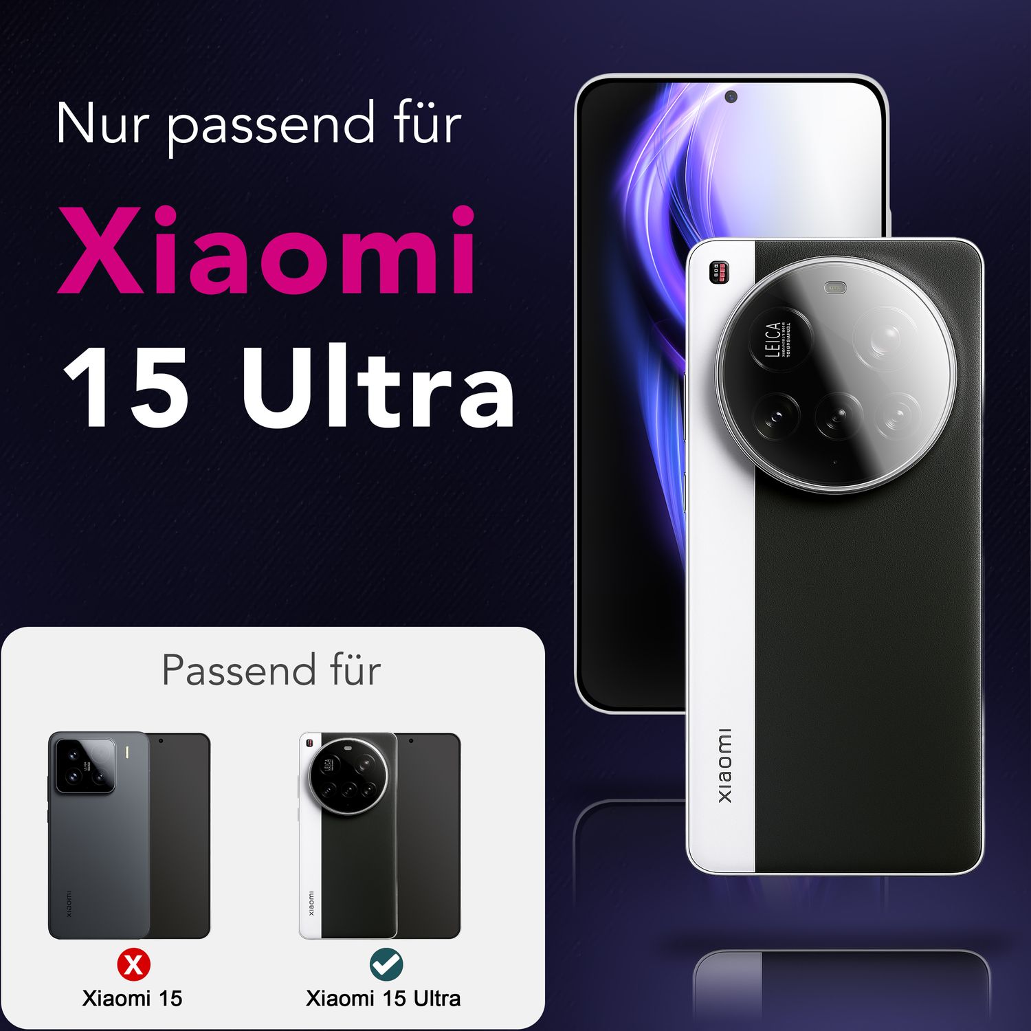 NALIA Focus.X2 MAX Kameraschutz für Xiaomi 15 Ultra – 2x Kamera Schutzglas für Rückkamera, Ultra-Klare 9H Abdeckung, Kratzfest, Passgenauer Objektiv-Schutz, Hüllen-freundlich Default Title NALIA GlasSchutz