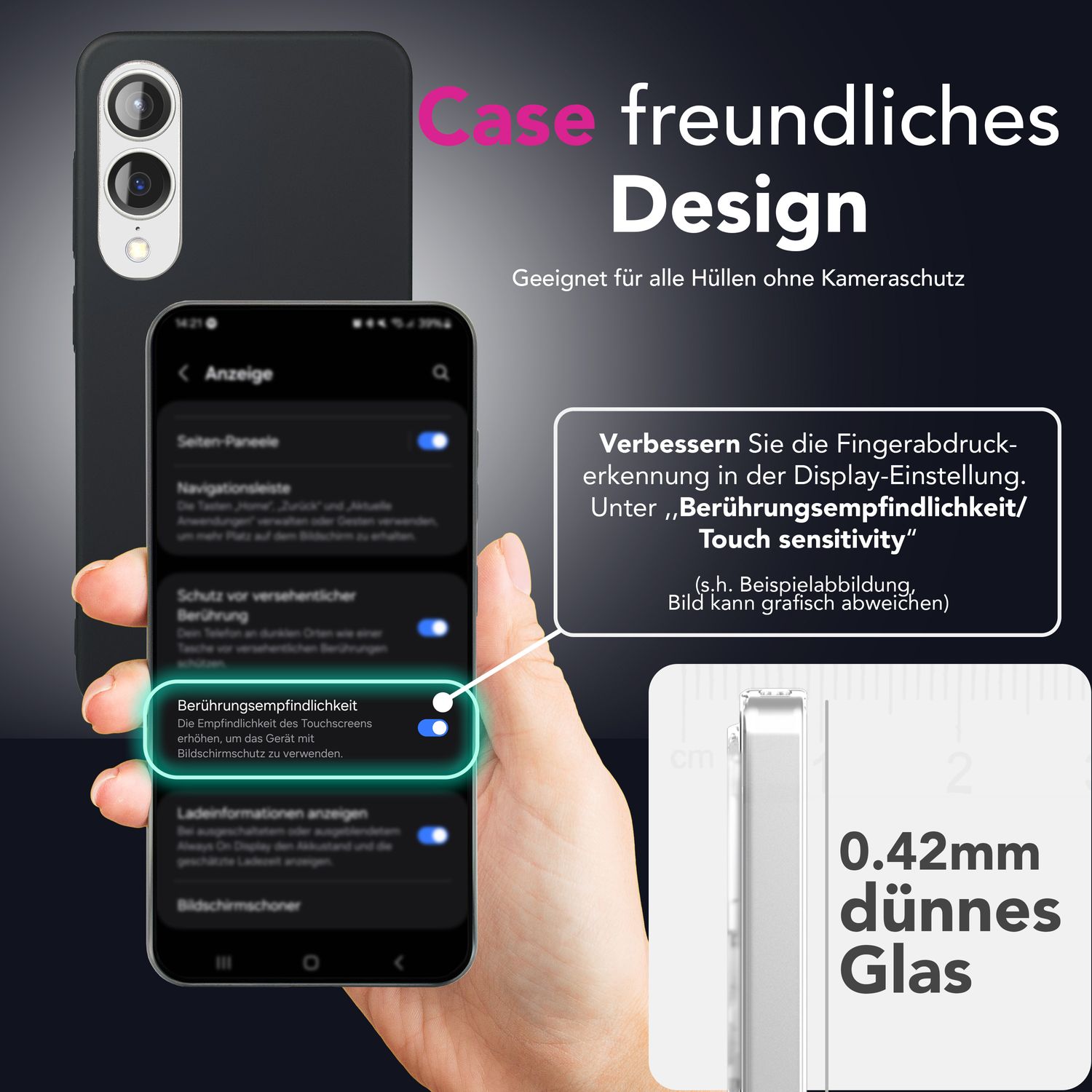 NALIA Privacy Schutzglas Samsung Galaxy S25 Edge Blickschutz Panzerglas Default Title NALIA GlasSchutz