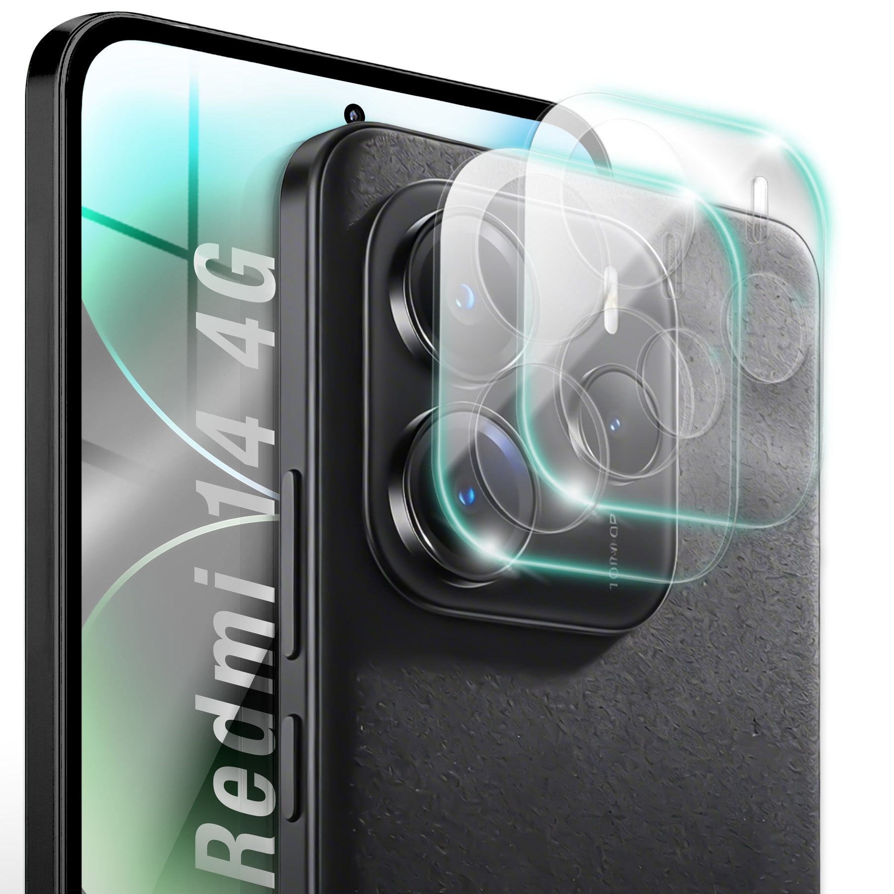 NALIA 2x Kameraschutzglas für Xiaomi Redmi Note 14 4G – Linsenschutz 9H & Case-Friendly – FOCUS.X2 MAX (HD-Echtglas Transparent) – Marke aus Berlin Default Title NALIA GlasSchutz