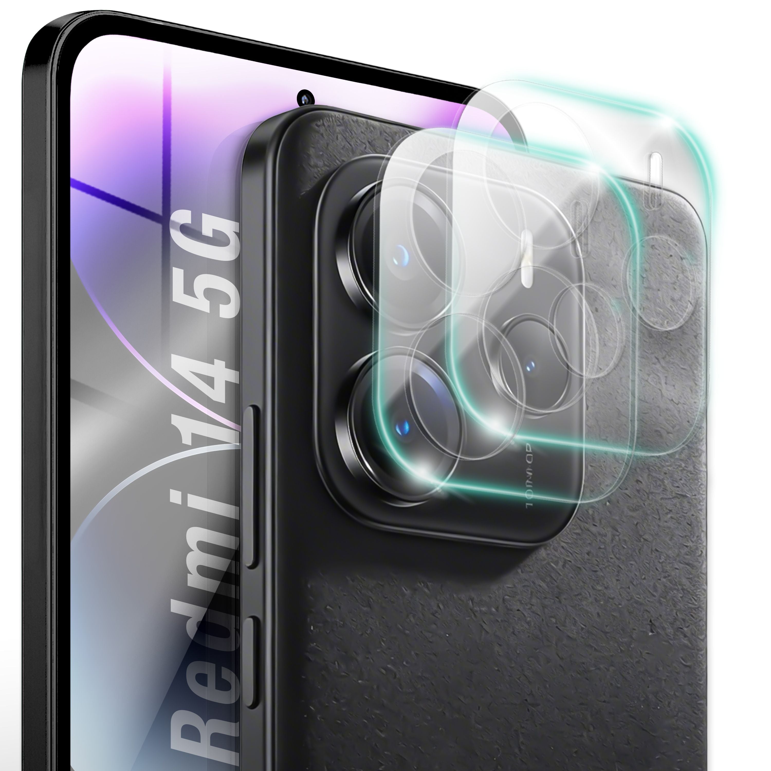 NALIA Kameraglas Xiaomi Redmi Note 14 5G Linsenschutz Panzerglas kratzfest Default Title NALIA GlasSchutz