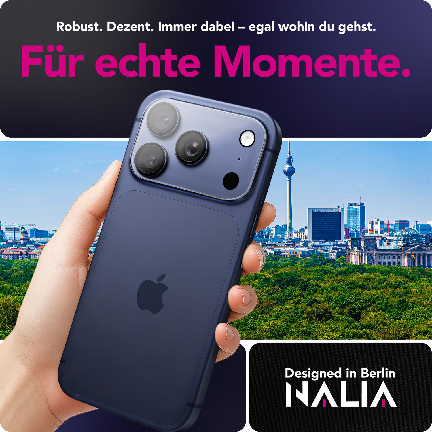 NALIA Kameraglas Focus.X2 MAX für Apple iPhone 17 Pro Max (Klarer Kameraschutz) – 2er Set, 9H Schutzglas mit Anti-Reflex Technologie, Vollständiger Linsenschutz, Case-friendly Default Title NALIA GlasSchutz