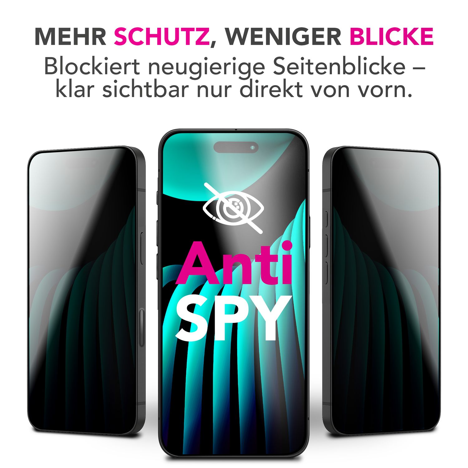 NALIA Privacy Schutzglas AntiSpyX für Apple iPhone 17 Air (Diskreter Blickschutz) - Display Glas mit 9H Härte, Anti-Spy Technologie, Kratzfest, Oleophob, Blasenfrei, für Hüllen Default Title NALIA GlasSchutz