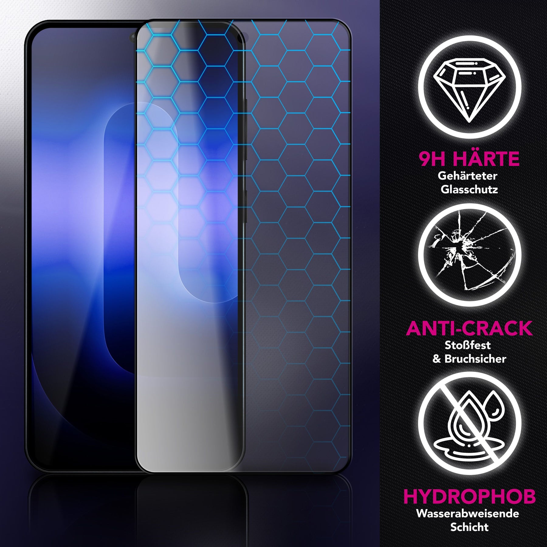 NALIA 2x Schutzglas für Samsung Galaxy S26 – Full-Screen Schutz 9H & Hüllenfreundlich – ARMORGLASSX (Display Glasfolie Transparent & 9H Härte) – Marke aus Berlin Default Title NALIA GlasSchutz