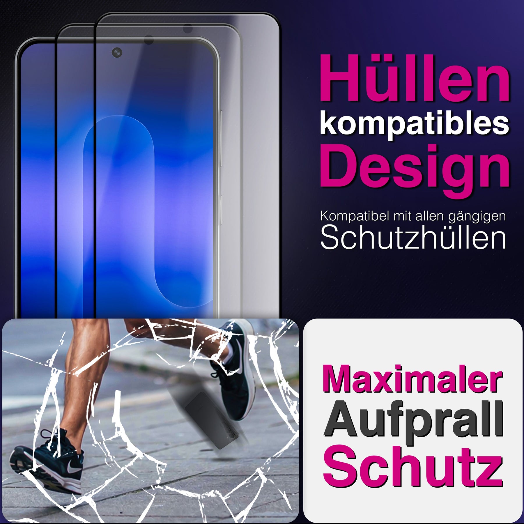 NALIA 2x Schutzglas für Samsung Galaxy S26 – Full-Screen Schutz 9H & Hüllenfreundlich – ARMORGLASSX (Display Glasfolie Transparent & 9H Härte) – Marke aus Berlin Default Title NALIA GlasSchutz