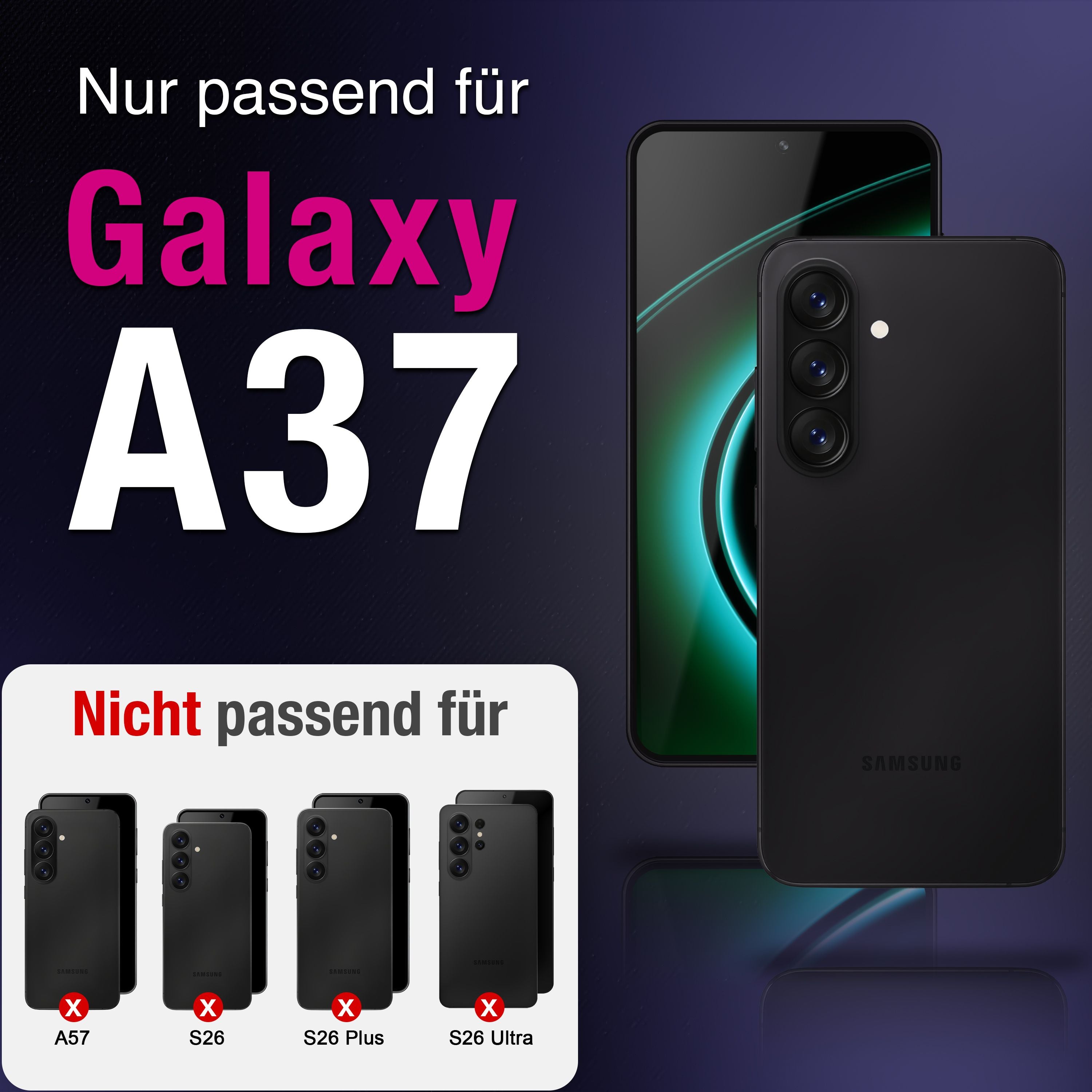 NALIA Privacy Schutzglas Samsung Galaxy A37 Blickschutz Panzerglas Default Title NALIA GlasSchutz