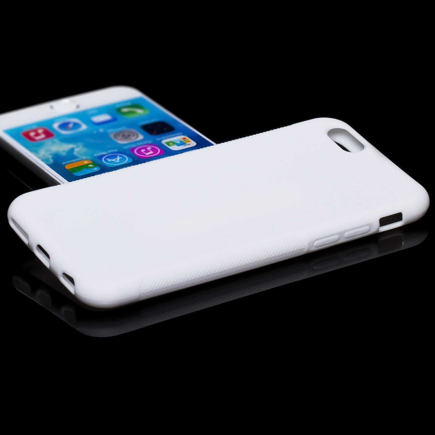 NALIA für IPHONE 6 / 6S Schutzhülle Anti-Slip Silikon Cover Case - Weiß NALIA