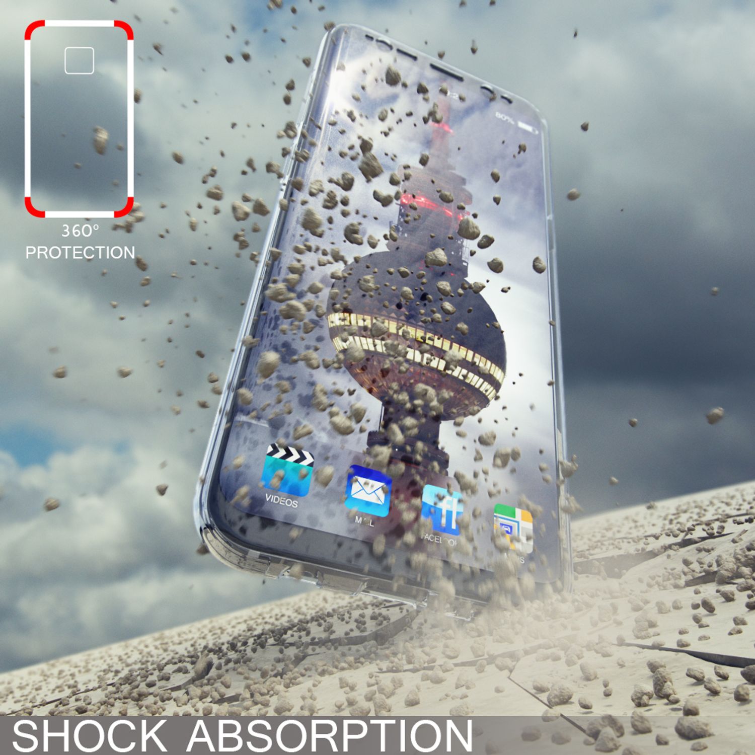 NALIA 360 Grad Hülle für Samsung Galaxy S8, Full Cover Handy Schutzhülle Case Transparent NALIA