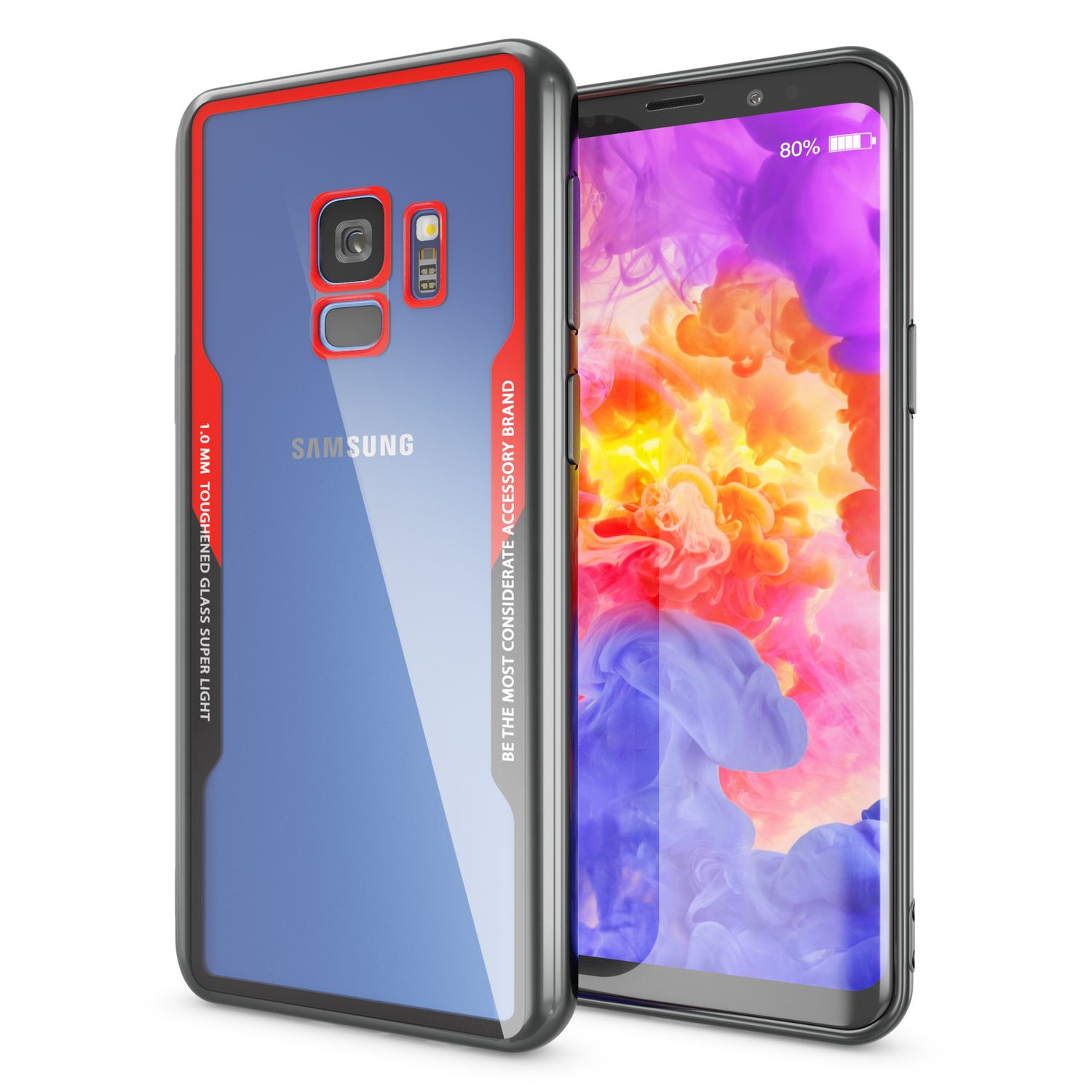 NALIA Hülle für Samsung Galaxy S9, Slim Handyhülle Cover Case Schutzhülle Bumper Rot Schwarz NALIA