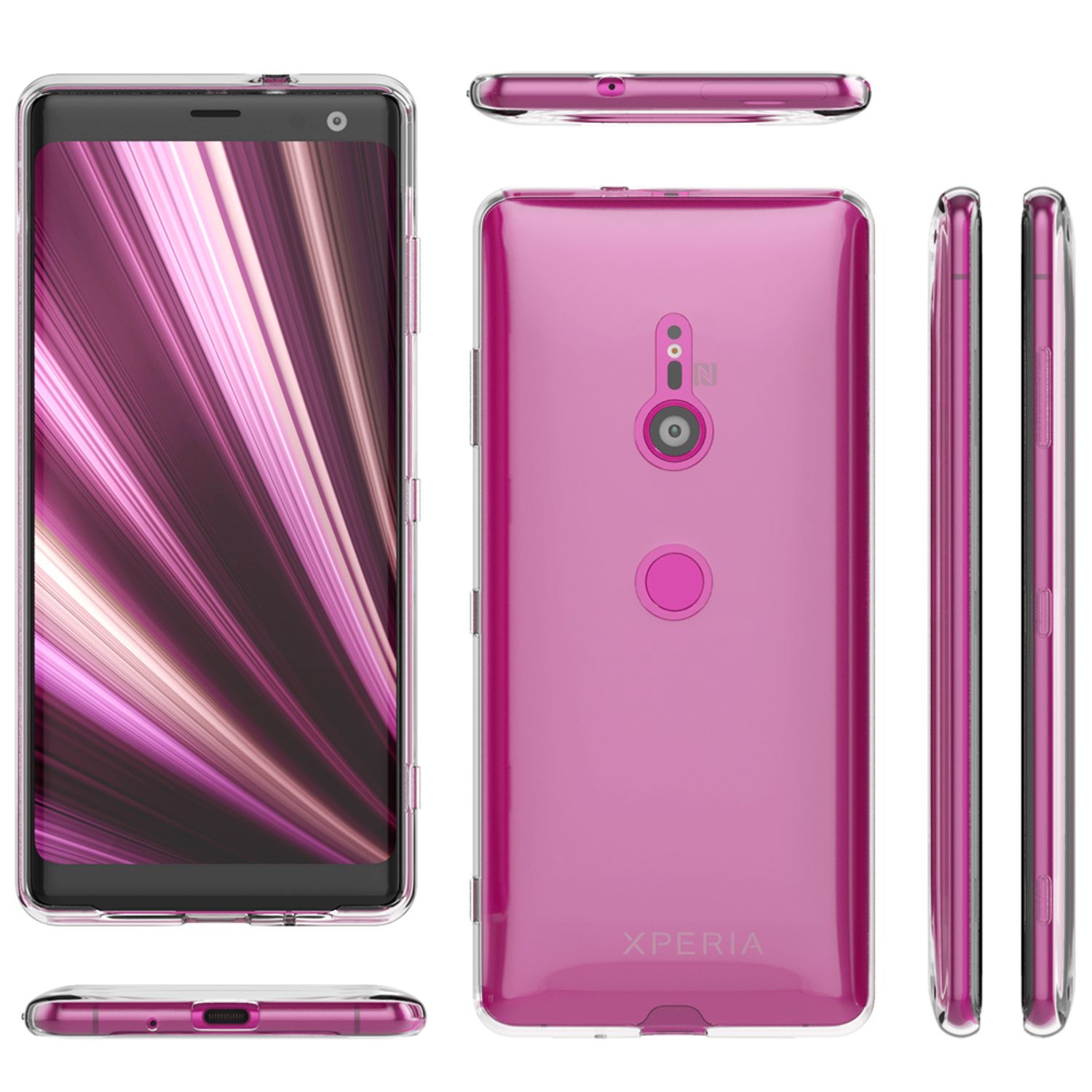 NALIA Handy Hülle für Sony Xperia XZ3, Slim Schutz Case Cover Tasche Bumper Etui Default Title NALIA Transparente Hülle