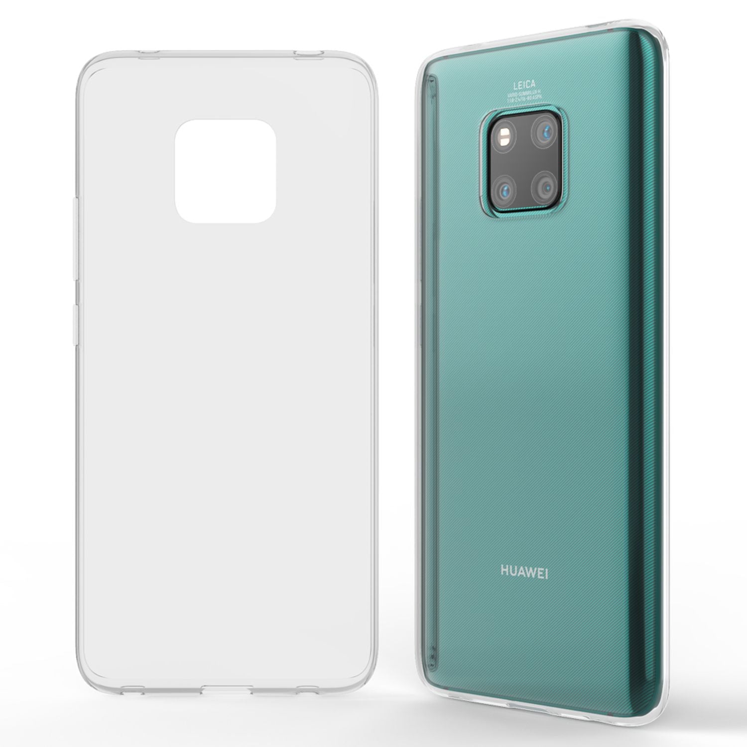 NALIA Handy Hülle für Huawei Mate20 Pro, Slim Silikon Case Cover Transparent Default Title NALIA Transparente Hülle
