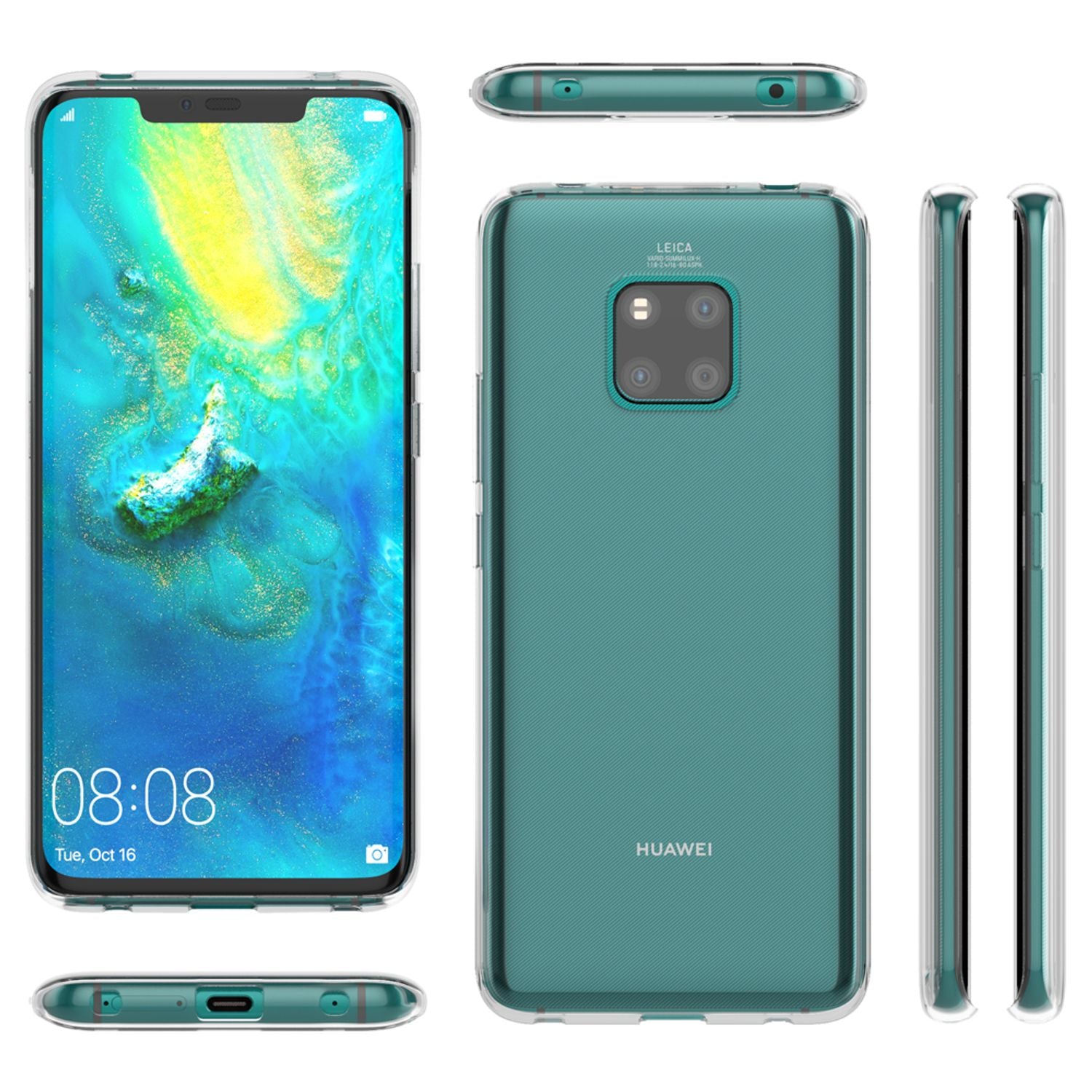 NALIA Handy Hülle für Huawei Mate20 Pro, Slim Silikon Case Cover Transparent Default Title NALIA Transparente Hülle