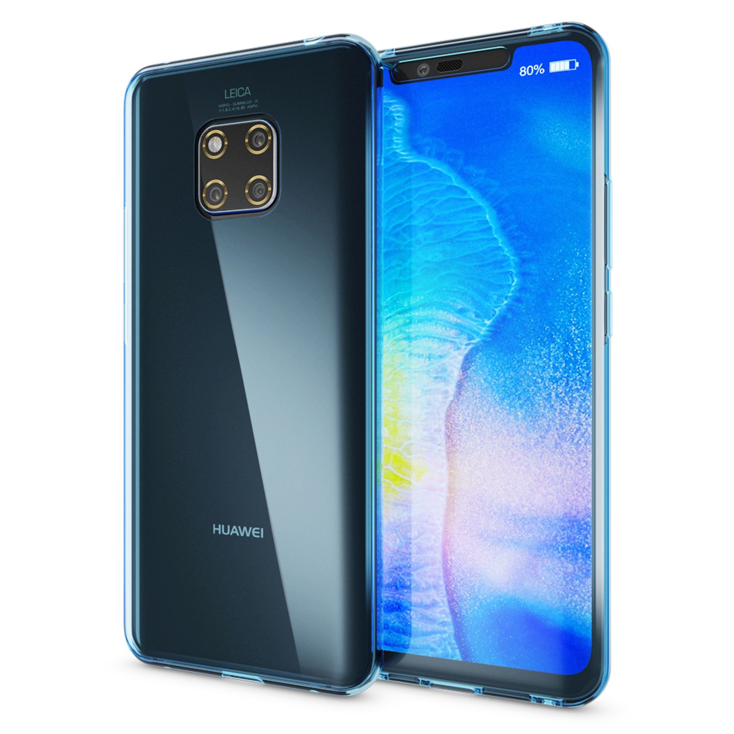 NALIA 360 Grad Handy-Hülle für Huawei Mate20 Pro, Rundum Doppel-Schutz Case Transparent NALIA