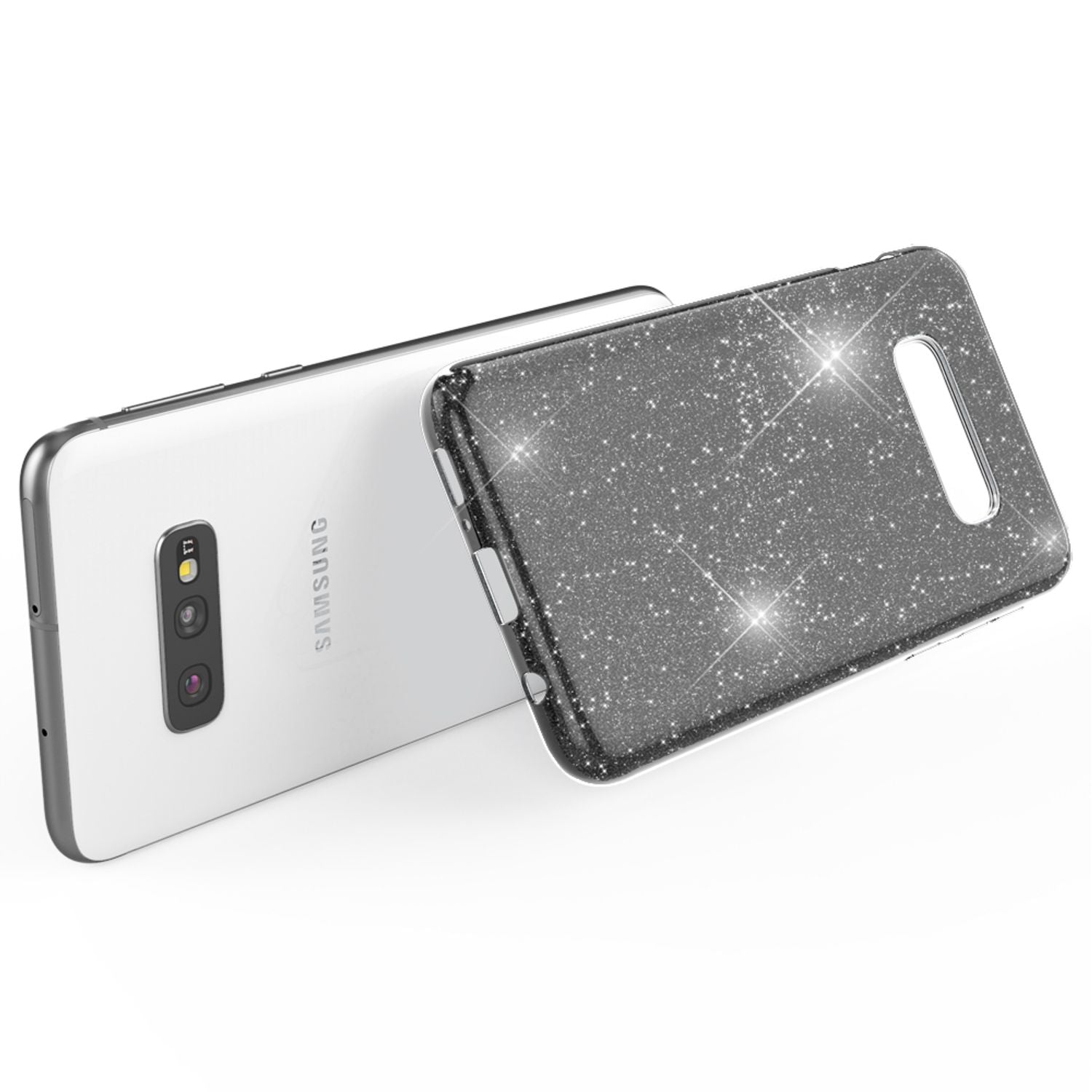 NALIA Hülle kompatibel mit Samsung Galaxy S10e, Glitzer Handy Hülle Back Cover NALIA Protective Hülle