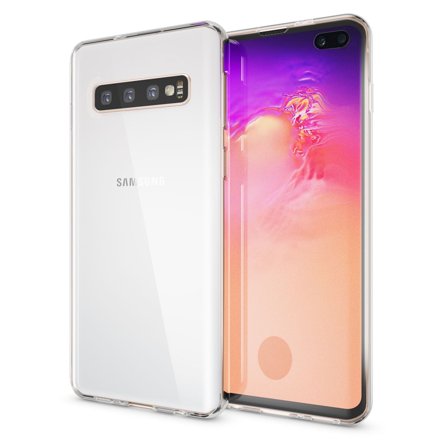 NALIA 360 Grad Hülle für Samsung Galaxy S10 Plus, Full Cover Silikon Case Schutz Transparent NALIA