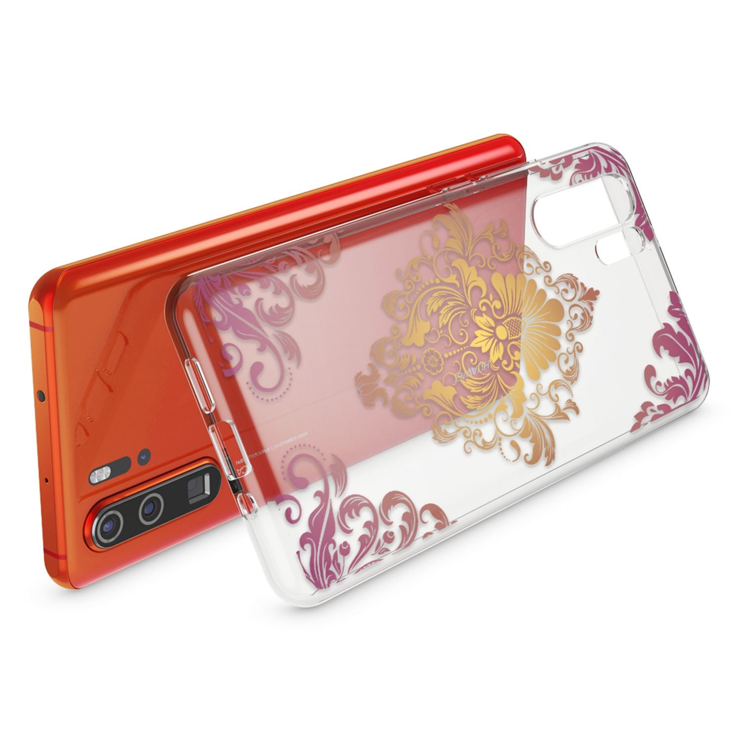 NALIA Hülle für Huawei P30 Pro, Motiv Handyhülle Slim Silikon Case Schutzhülle Royal Ornament NALIA