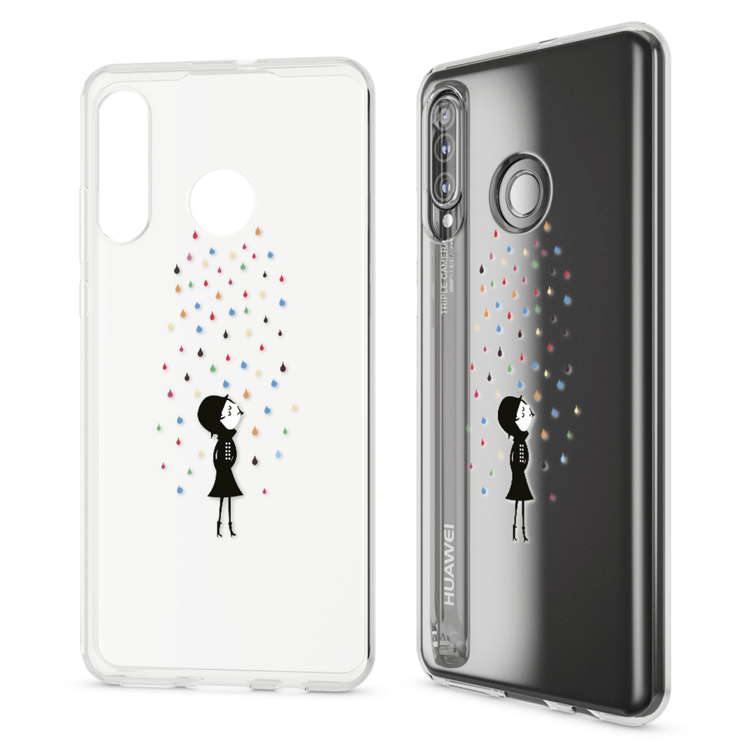 NALIA Hülle für Huawei P30 Lite, Motiv Handy Hülle Slim Silikon Case Schutzhülle NALIA