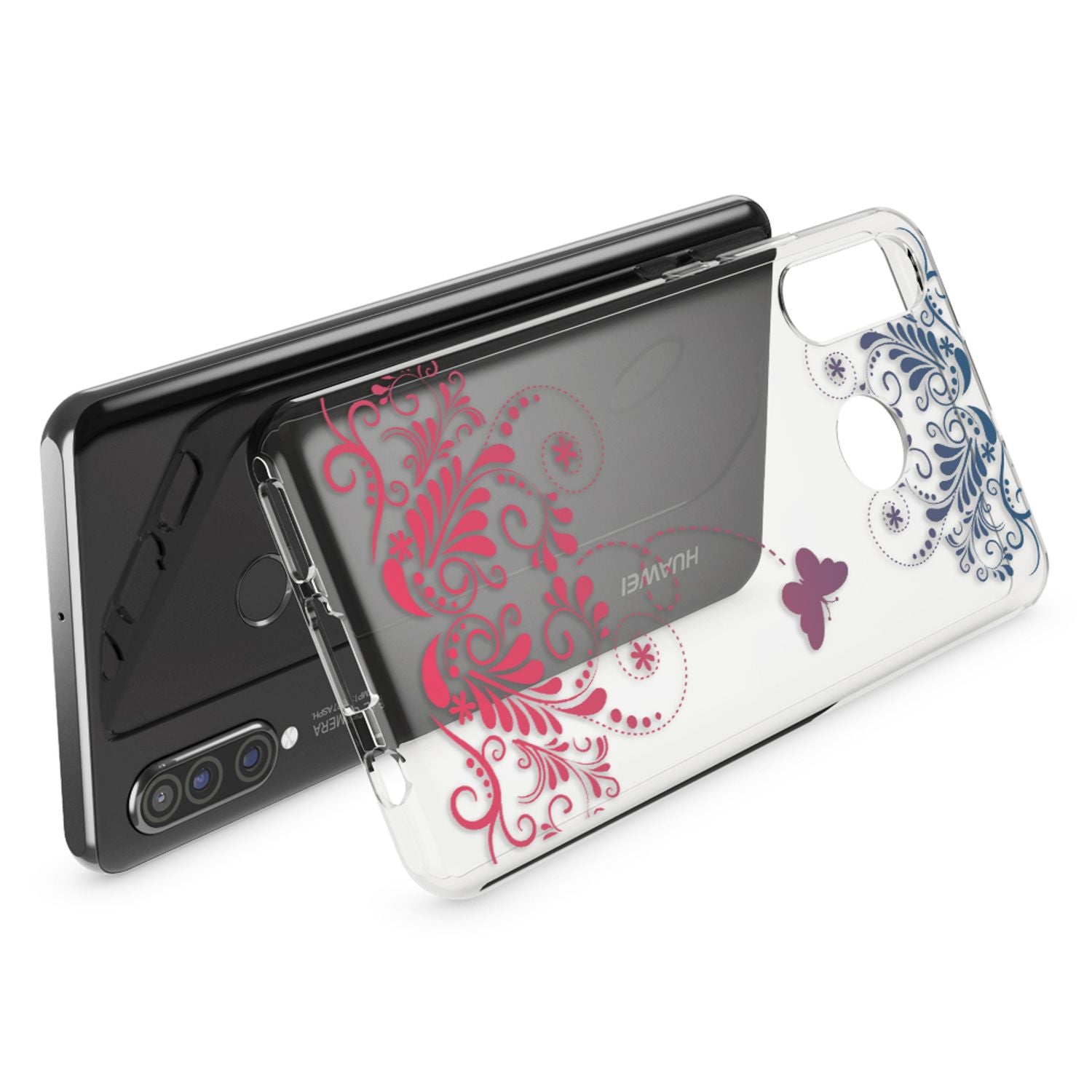 NALIA Hülle für Huawei P30 Lite, Motiv Handy Hülle Slim Silikon Case Schutzhülle Flamingo Pink NALIA