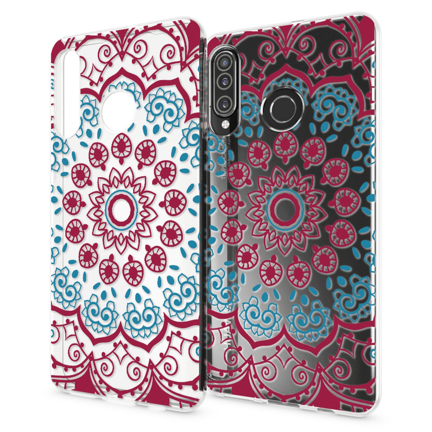 NALIA Hülle für Huawei P30 Lite, Motiv Handy Hülle Slim Silikon Case Schutzhülle Flamingo Pink NALIA