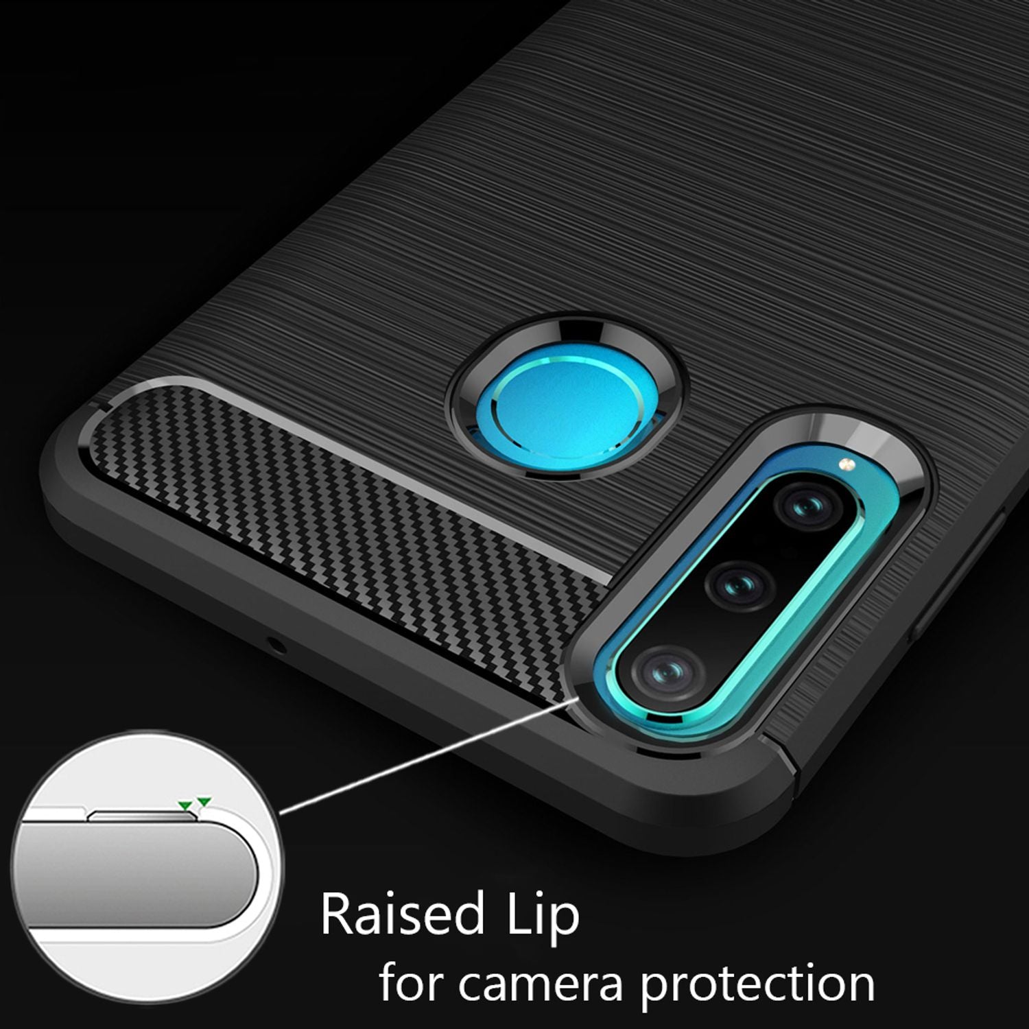 NALIA Design Case für Huawei P30 Lite Hülle, Karbon Optik Stylische Handyhülle Default Title NALIA Protective Hülle