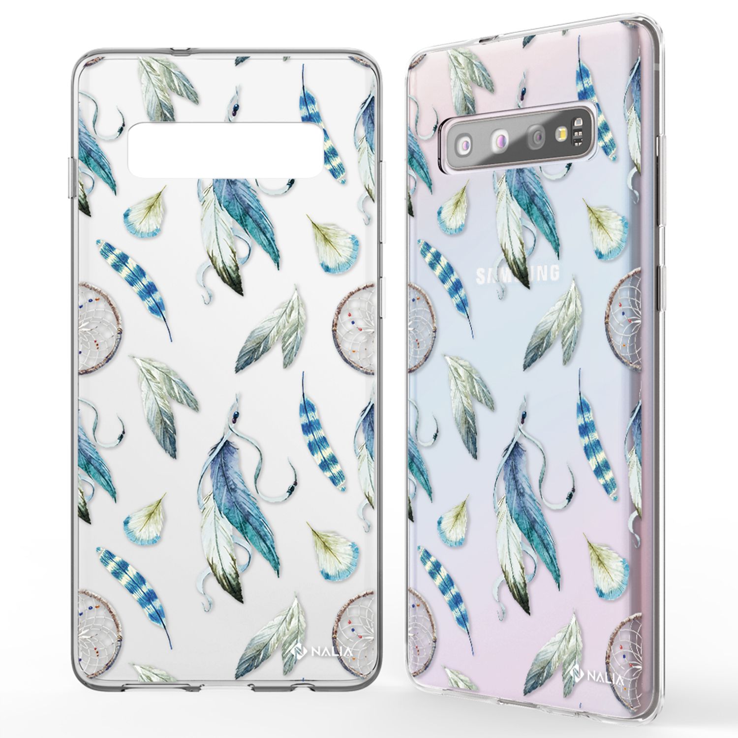 NALIA Handy Hülle für Samsung Galaxy S10, Slim Silikon Hülle Motiv Case Cover Kakadus NALIA
